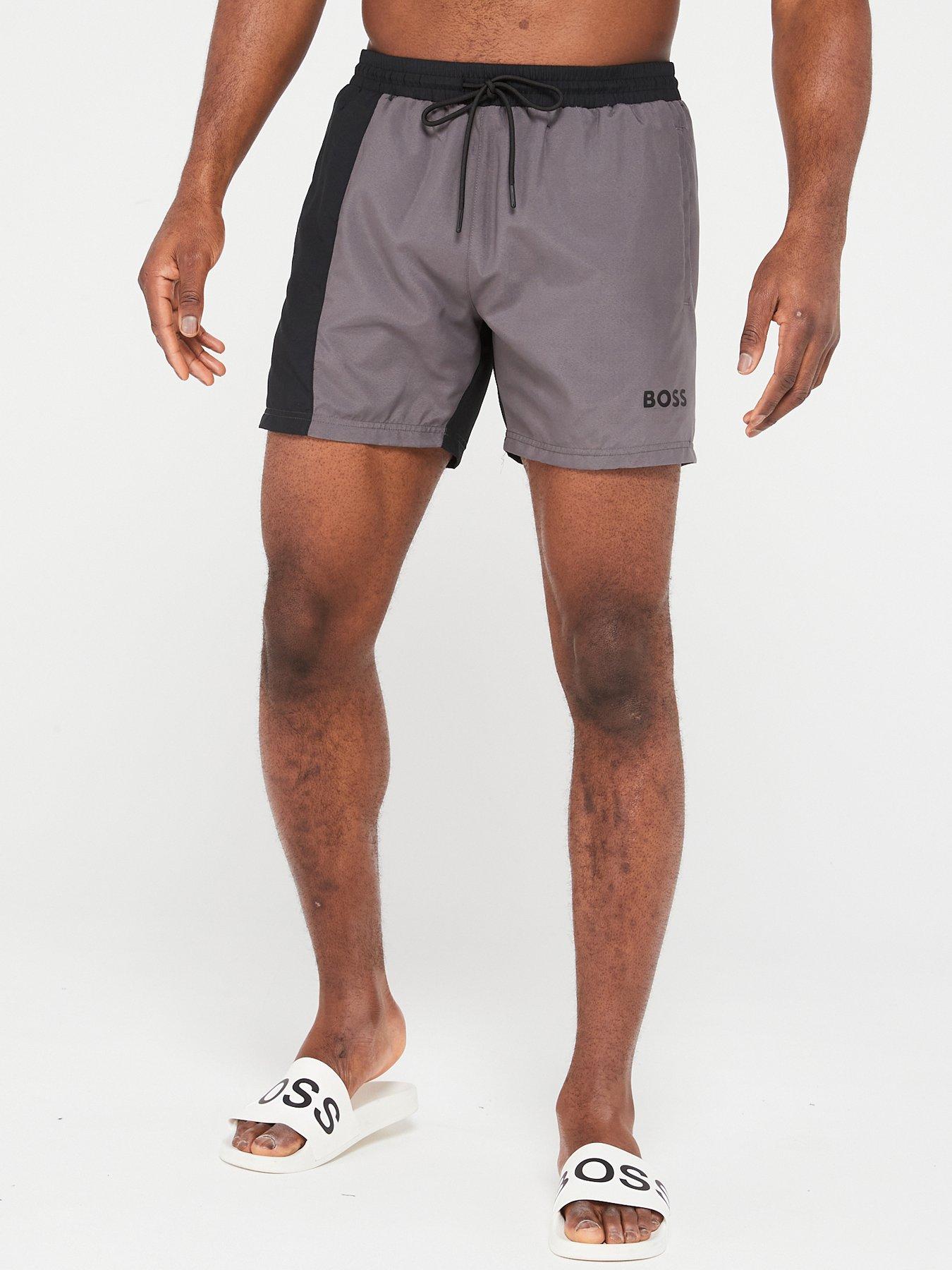 BOSS Swim Shorts, Towel & Bag Beach Set Grey