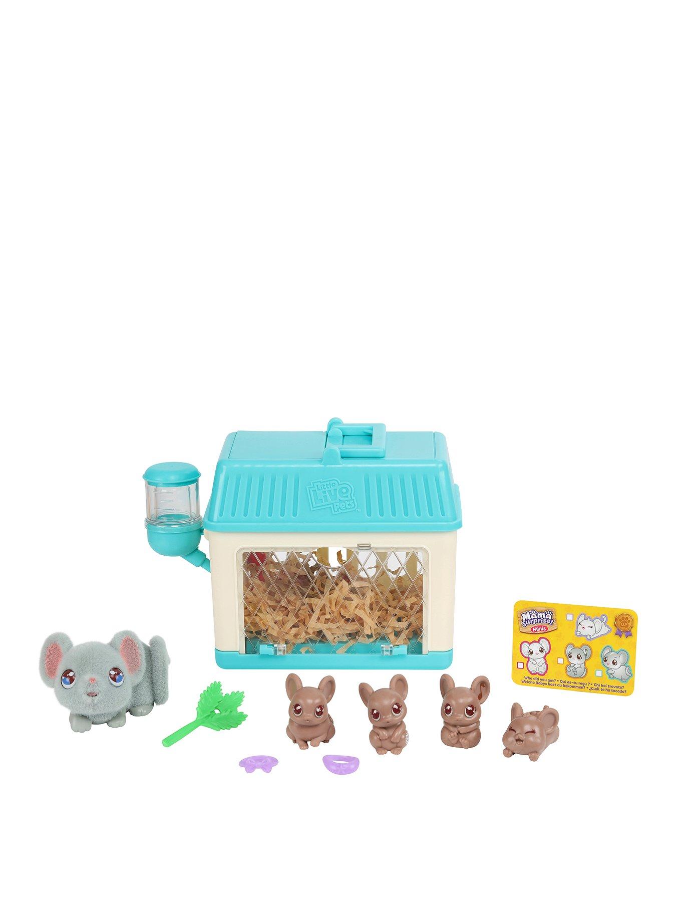 Little Live Pets - Mama Surprise Minis. Feed and Nurture a Lil' Bunny  Inside Their Hutch so she can be a Mama. She has 2, 3, or 4 Babies with