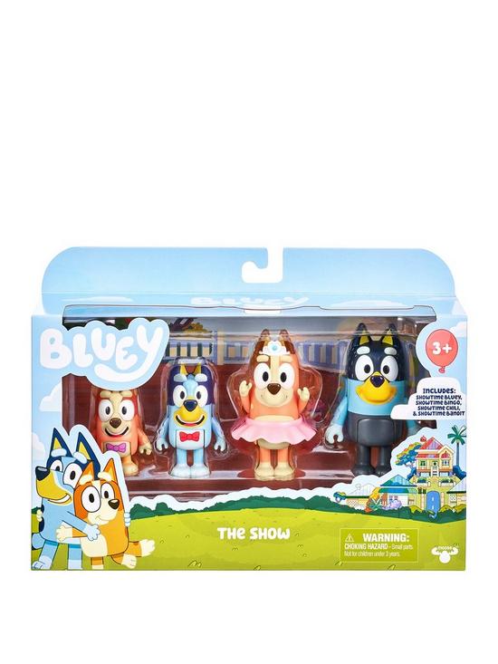 front image of bluey-figure-showtime-4-pack