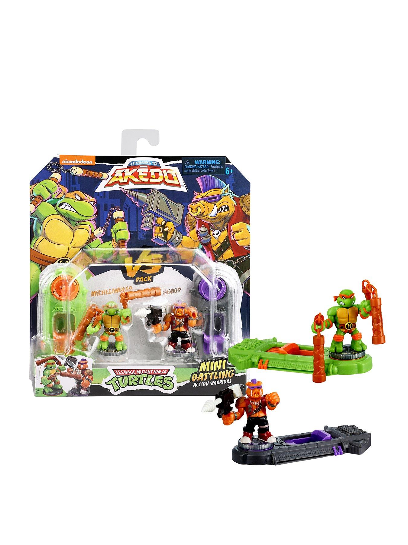 Akedo Legends Of Akedo X Teenage Mutant Ninja Turtles Action Figures - Michelangelo Vs Bebop