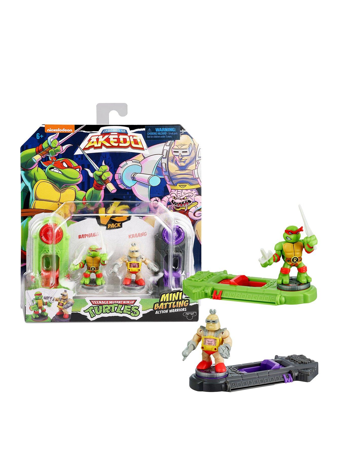 Image 1 of 6 of Akedo Legends Of Akedo Teenage Mutant Ninja Turtles Action Figures&nbsp;- Mini Battling Warriors Versus Pack - Raphael Vs Krang