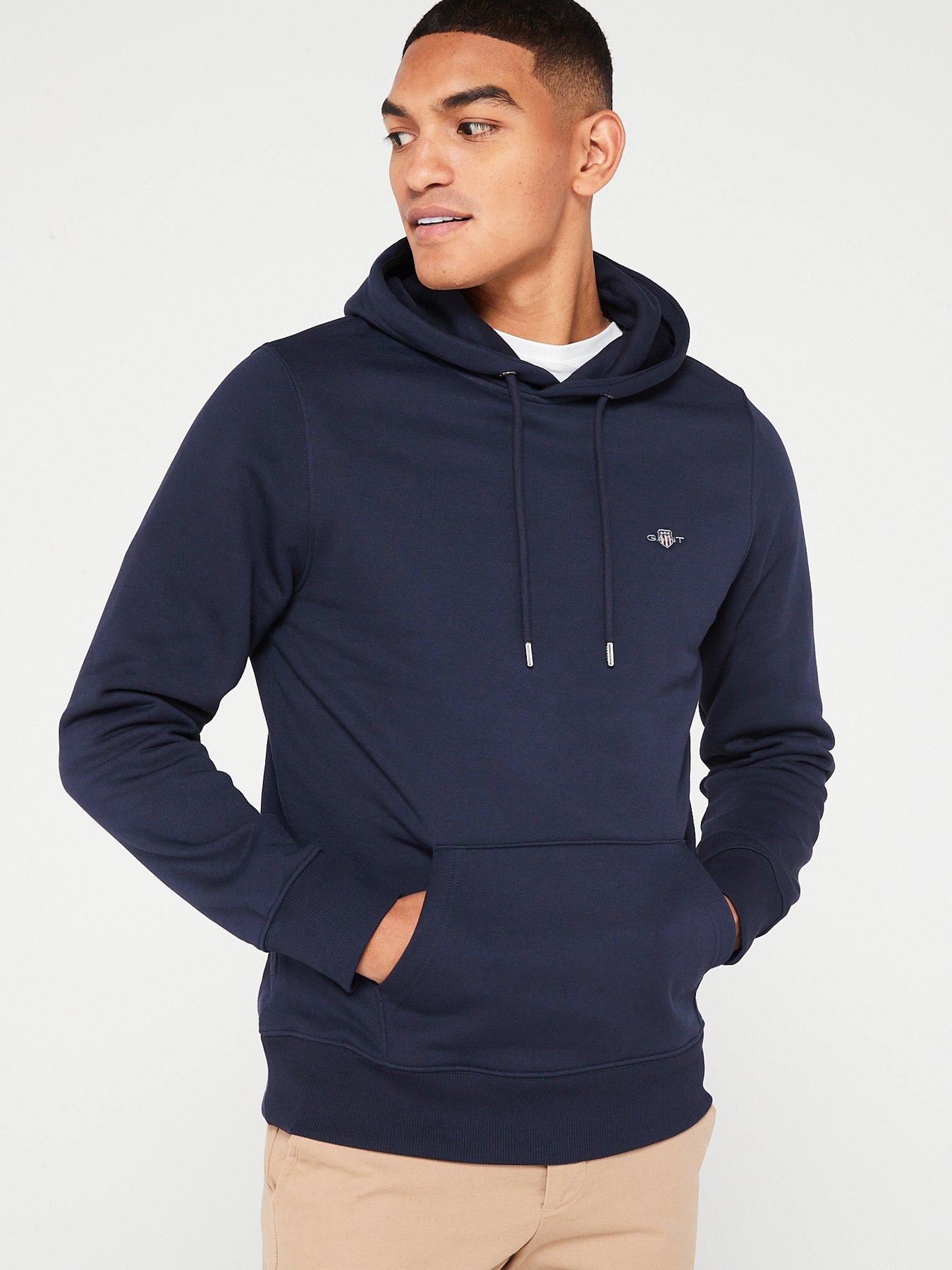 GANT Regular Fit Shield Hoodie Blue littlewoods