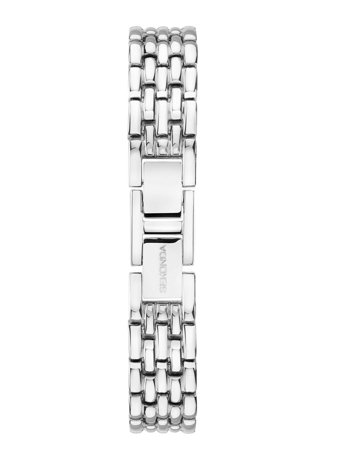 Image 6 of 6 of Sekonda Womens Monica Alloy Bracelet With White Dial Analogue Watch - Silver