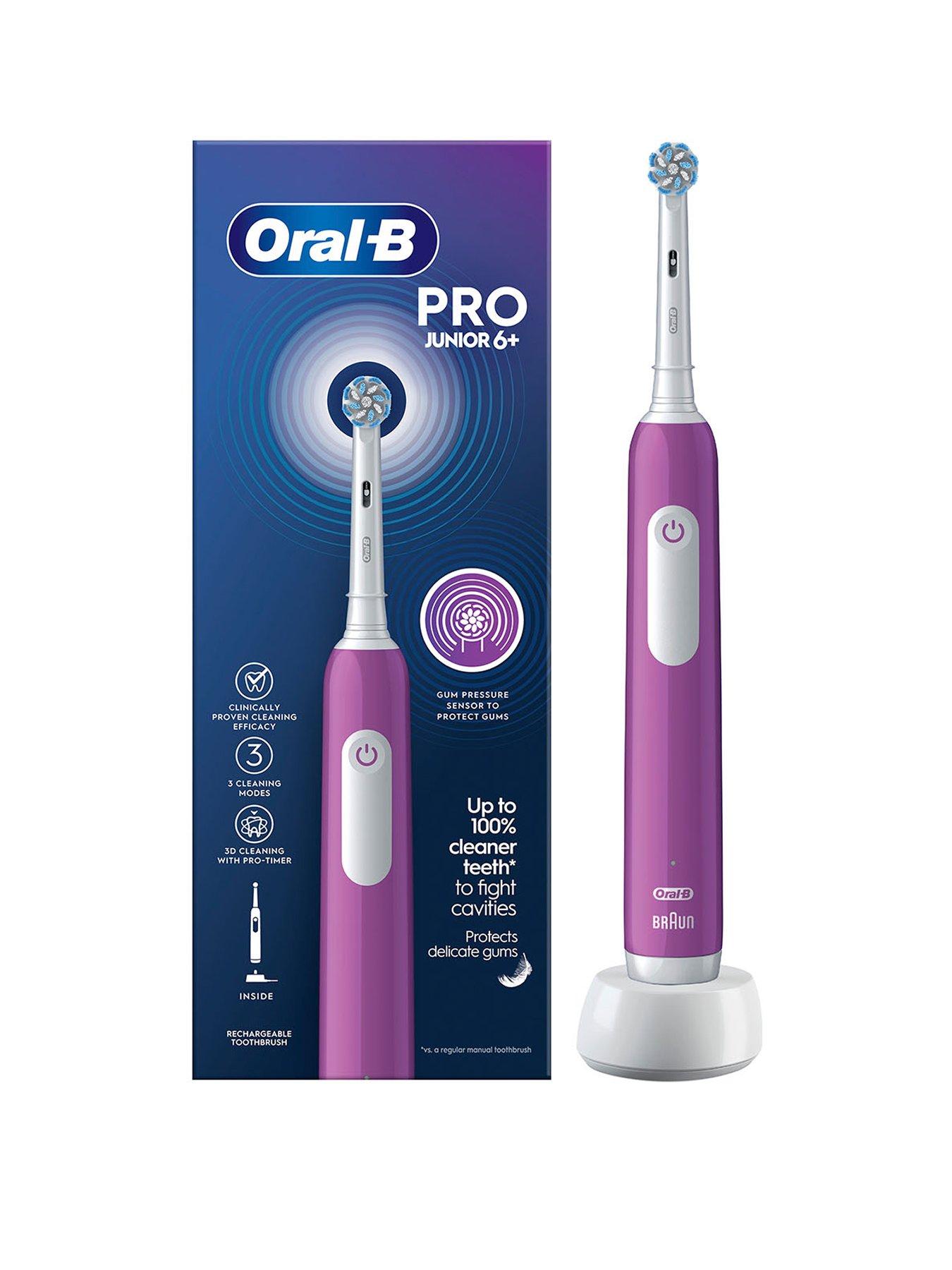 Image 1 of 7 of Oral-B Pro Junior 6+ Purple Electric Toothbrush