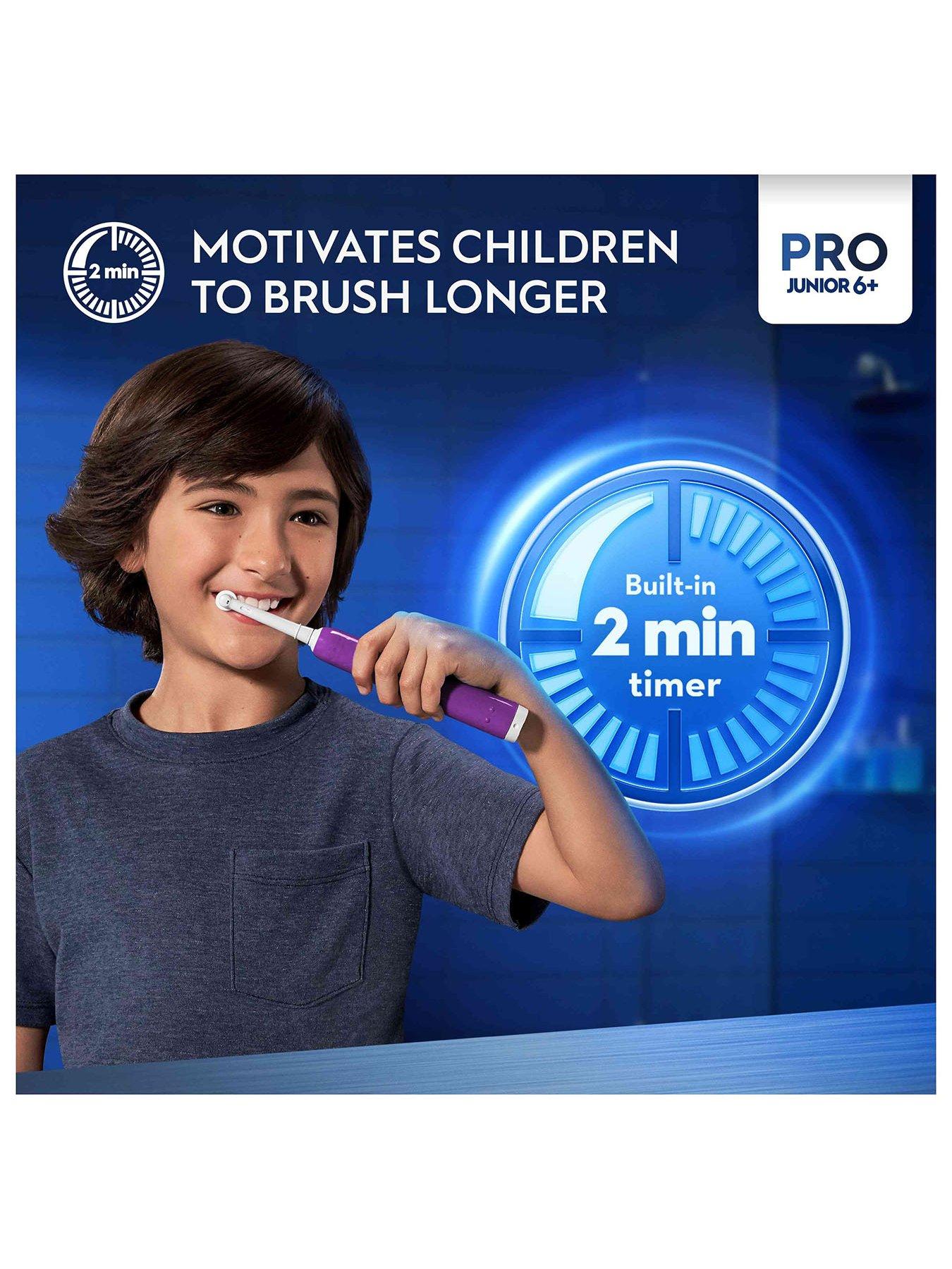  image of oral-b-pro-junior-6-purple-electric-toothbrush