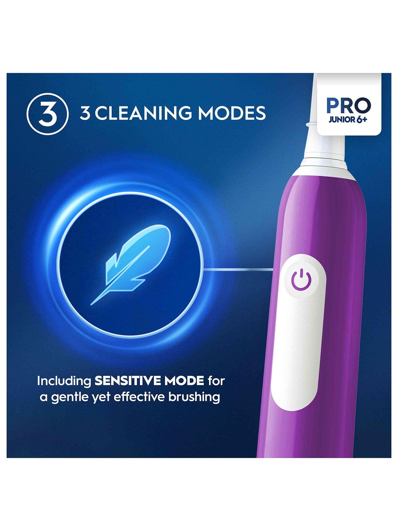  image of oral-b-pro-junior-6-purple-electric-toothbrush