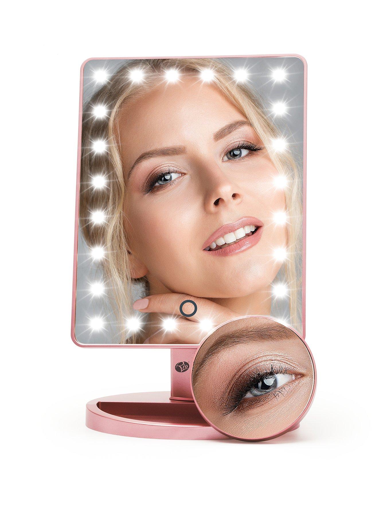 undefined 24 LED Touch Dimmable Cosmetic Mirror - Rose Gold