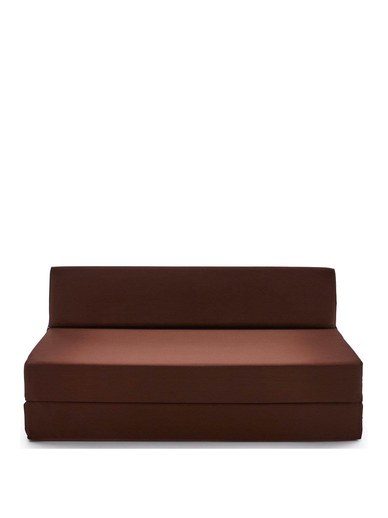 undefined Double Folding Chair Bed Chocolate
