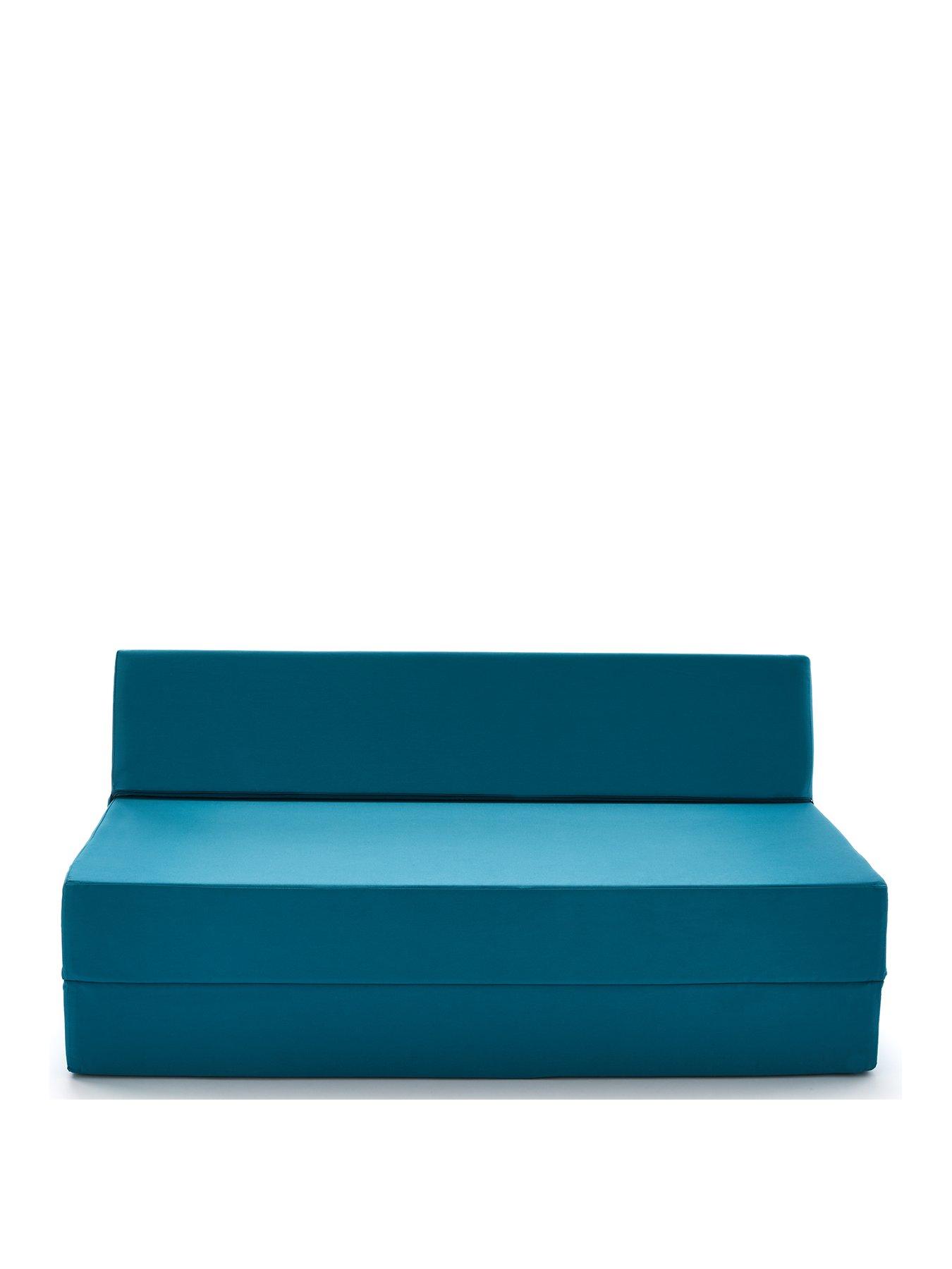 undefined Double Folding Chair Bed Teal