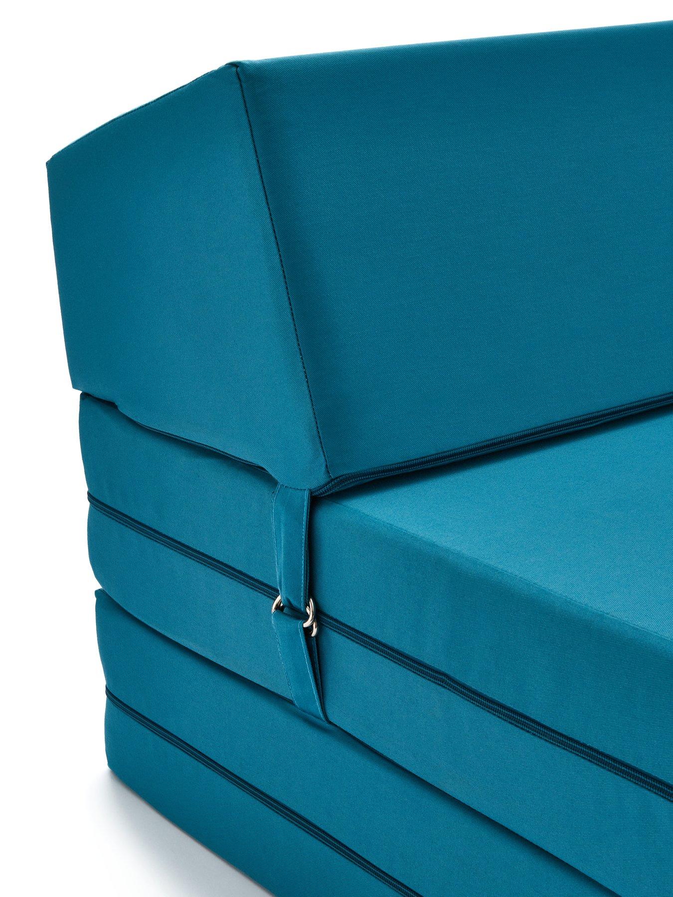  image of kaikoo-double-folding-chair-bed-teal