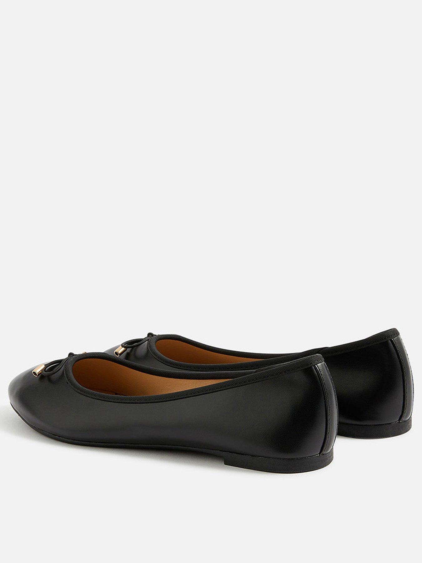  image of accessorize-plain-pu-ballerina-black