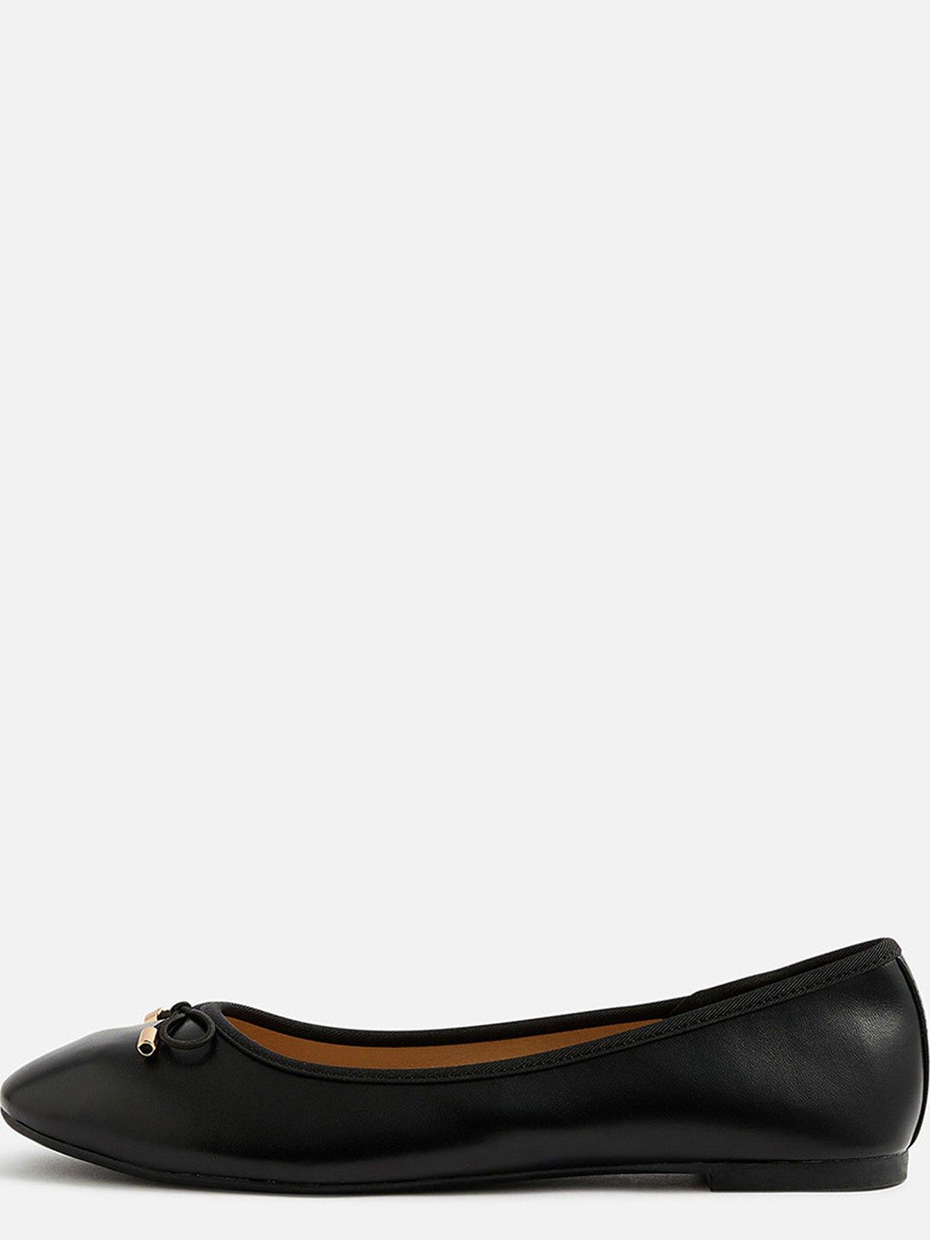  image of accessorize-plain-pu-ballerina-black