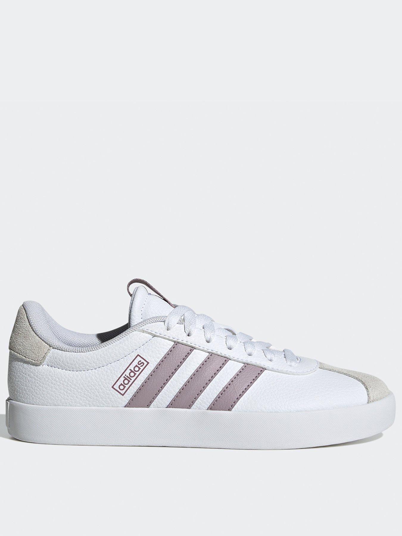 Adidas vl court shop suede ladies trainers grey