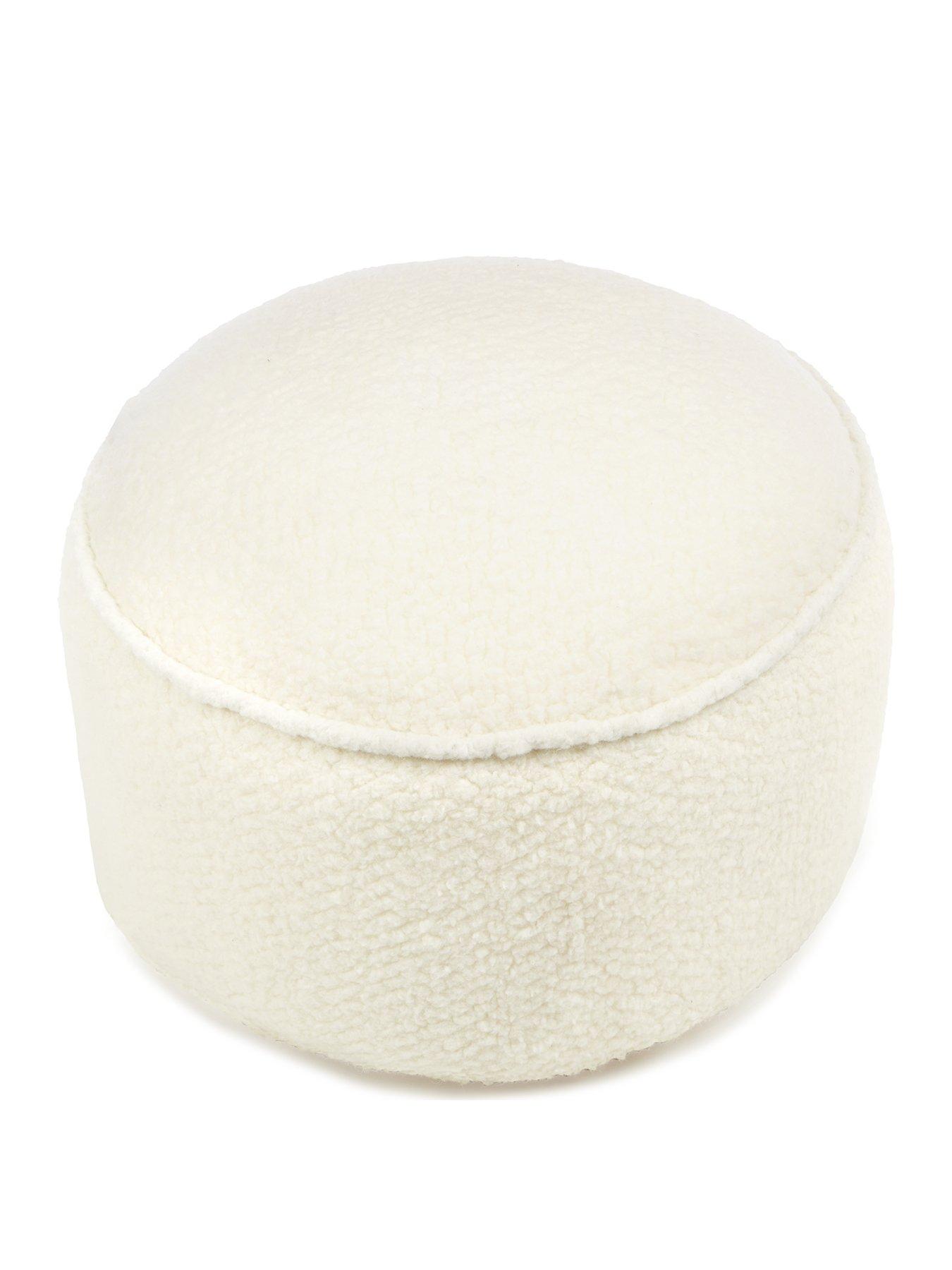  image of kaikoo-boucle-drum-pouffe