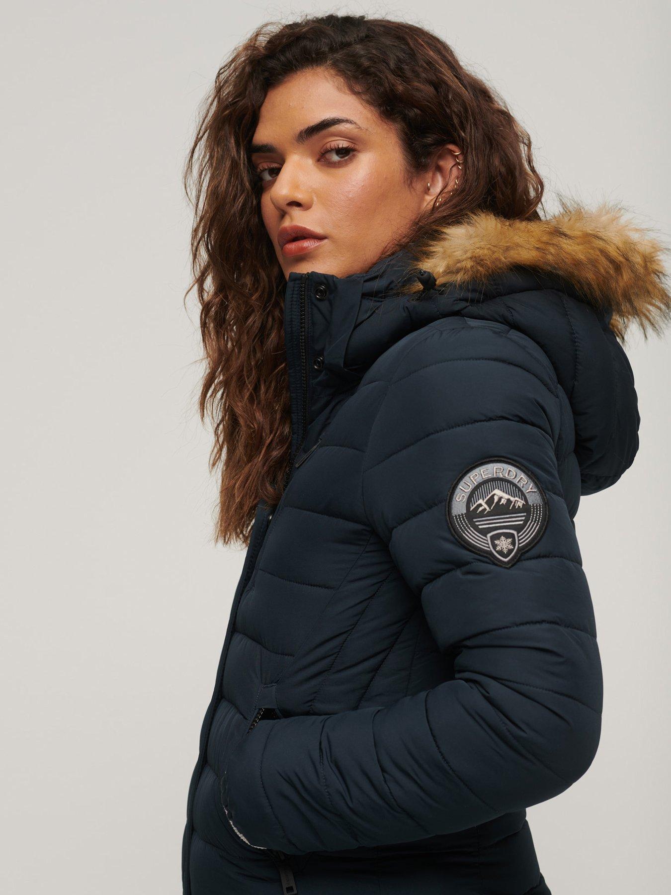 Superdry on sale navy coat