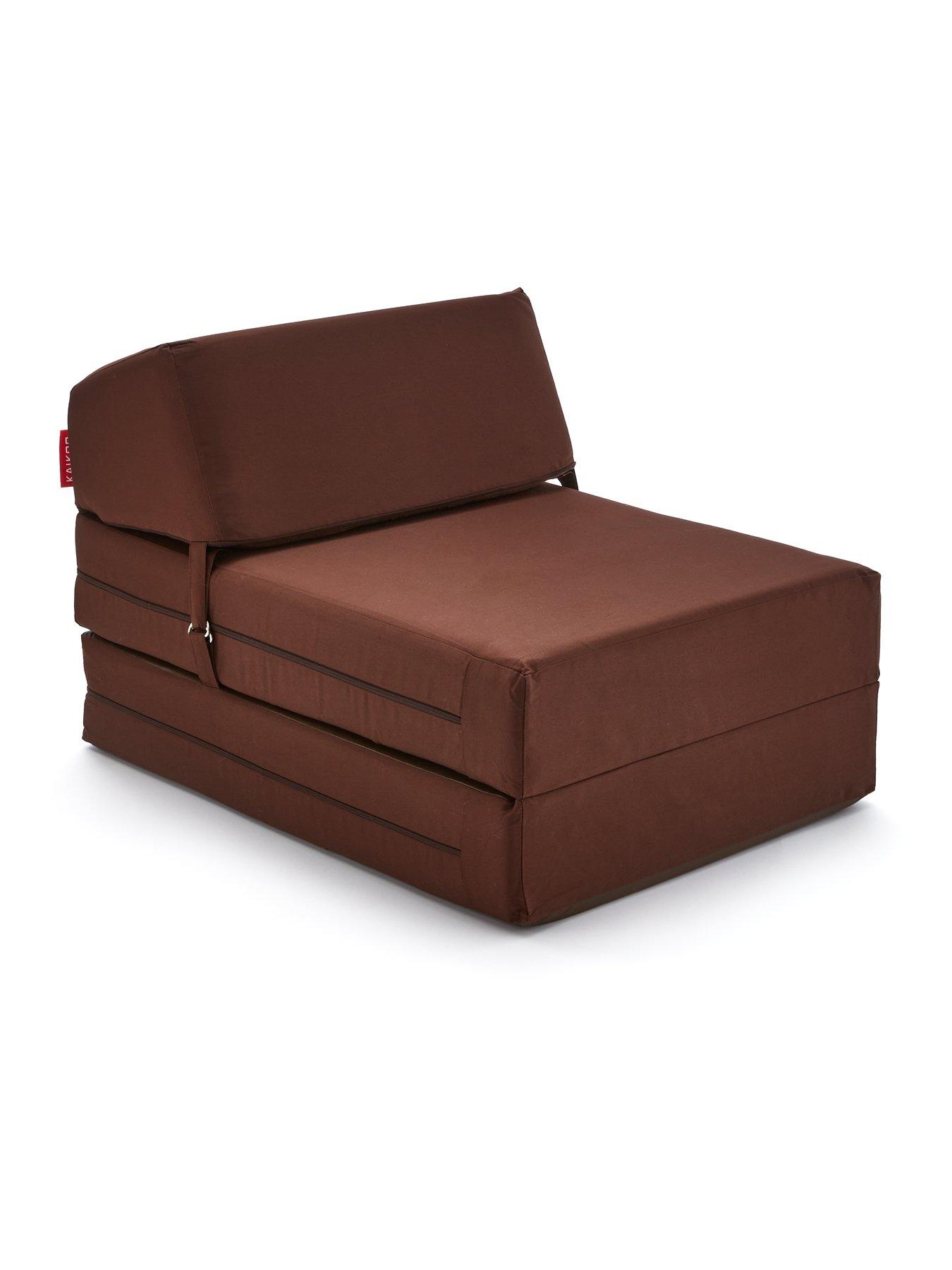 Image 2 of 4 of KAIKOO Single Folding Chair Bed Chocolate