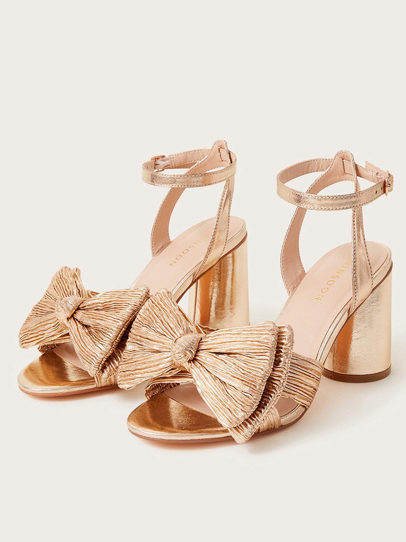 Rose gold clearance bow shoes