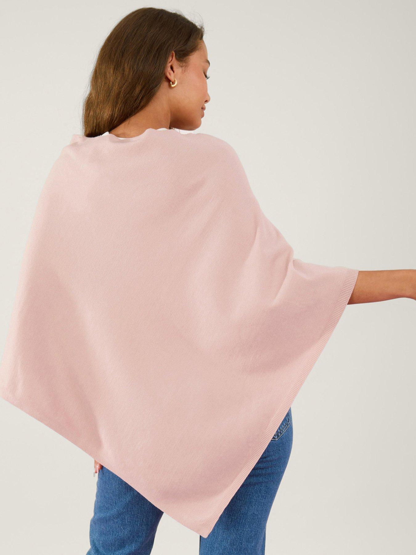  image of accessorize-perfect-knit-poncho-pink
