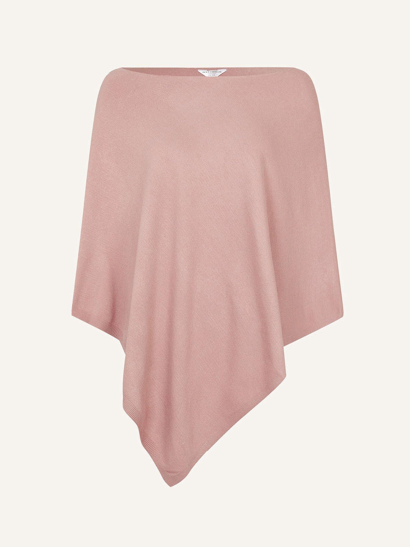  image of accessorize-perfect-knit-poncho-pink
