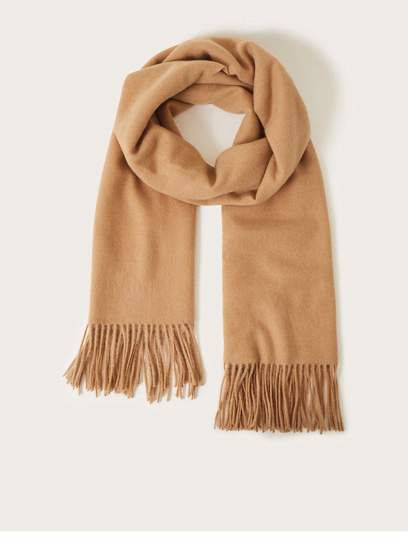 River Island geo monogram scarf in beige