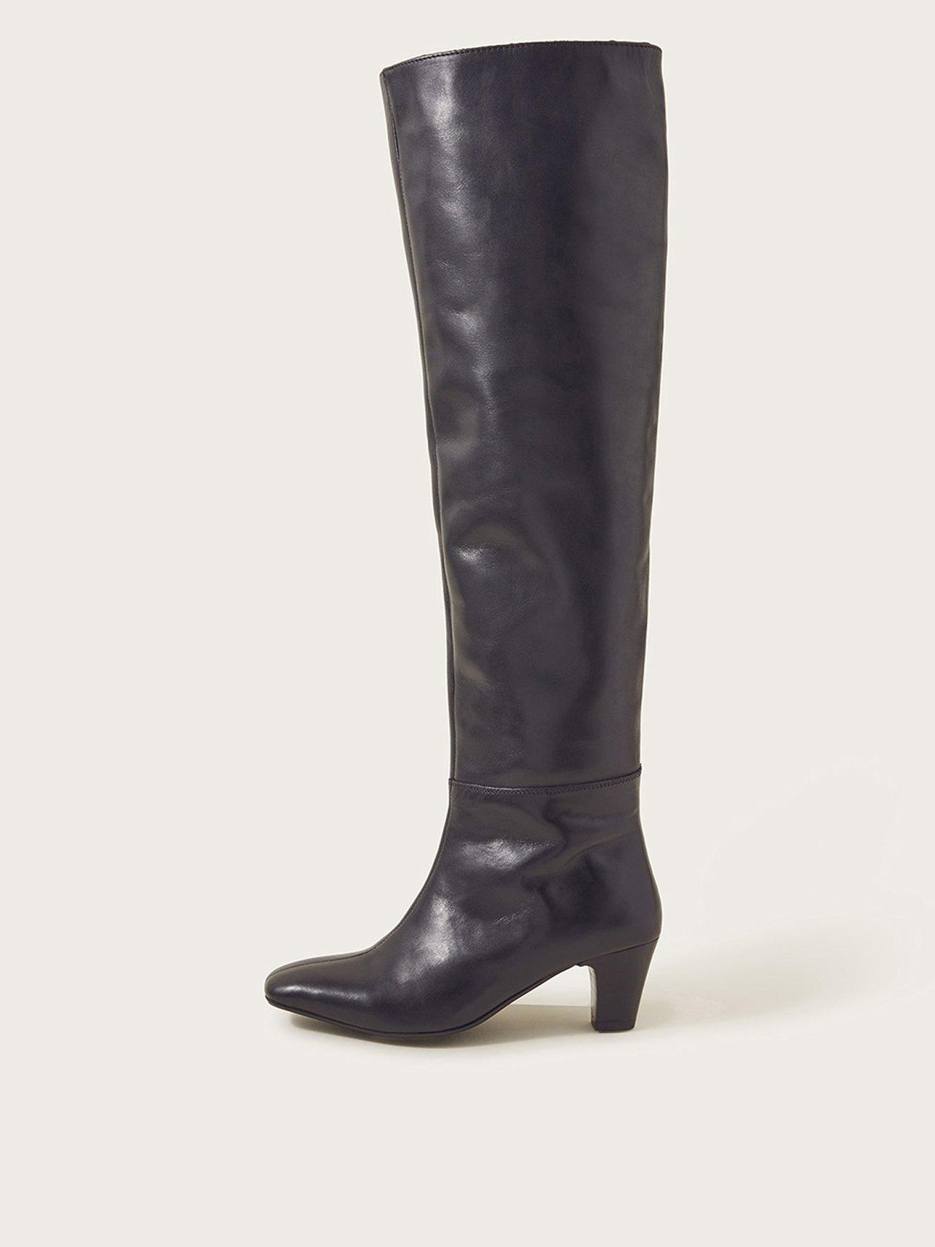 Monsoon Over The Knee Boot Black littlewoods