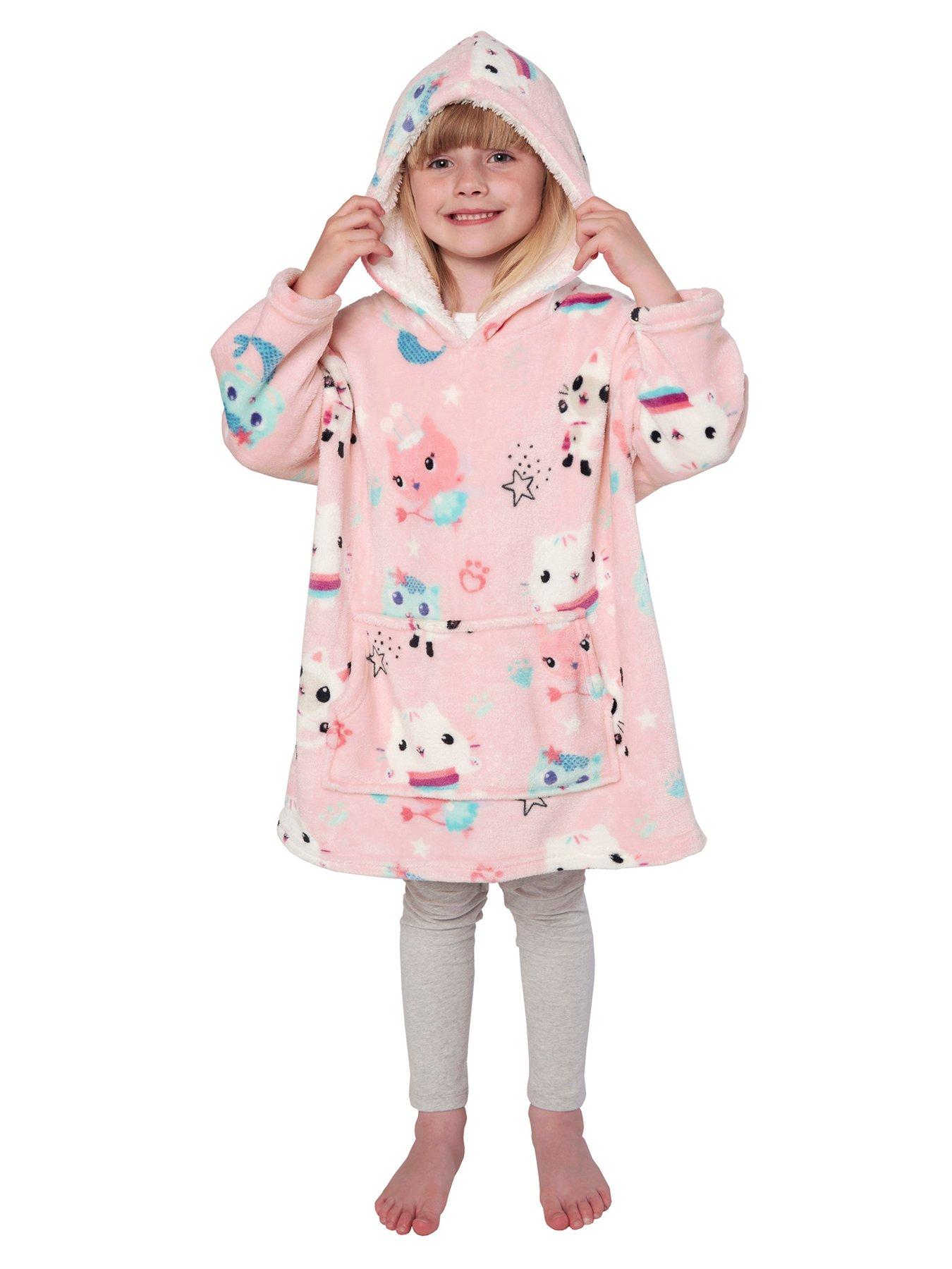 Gabbys Dollhouse Wearable Hooded Blanket  Small - Pink