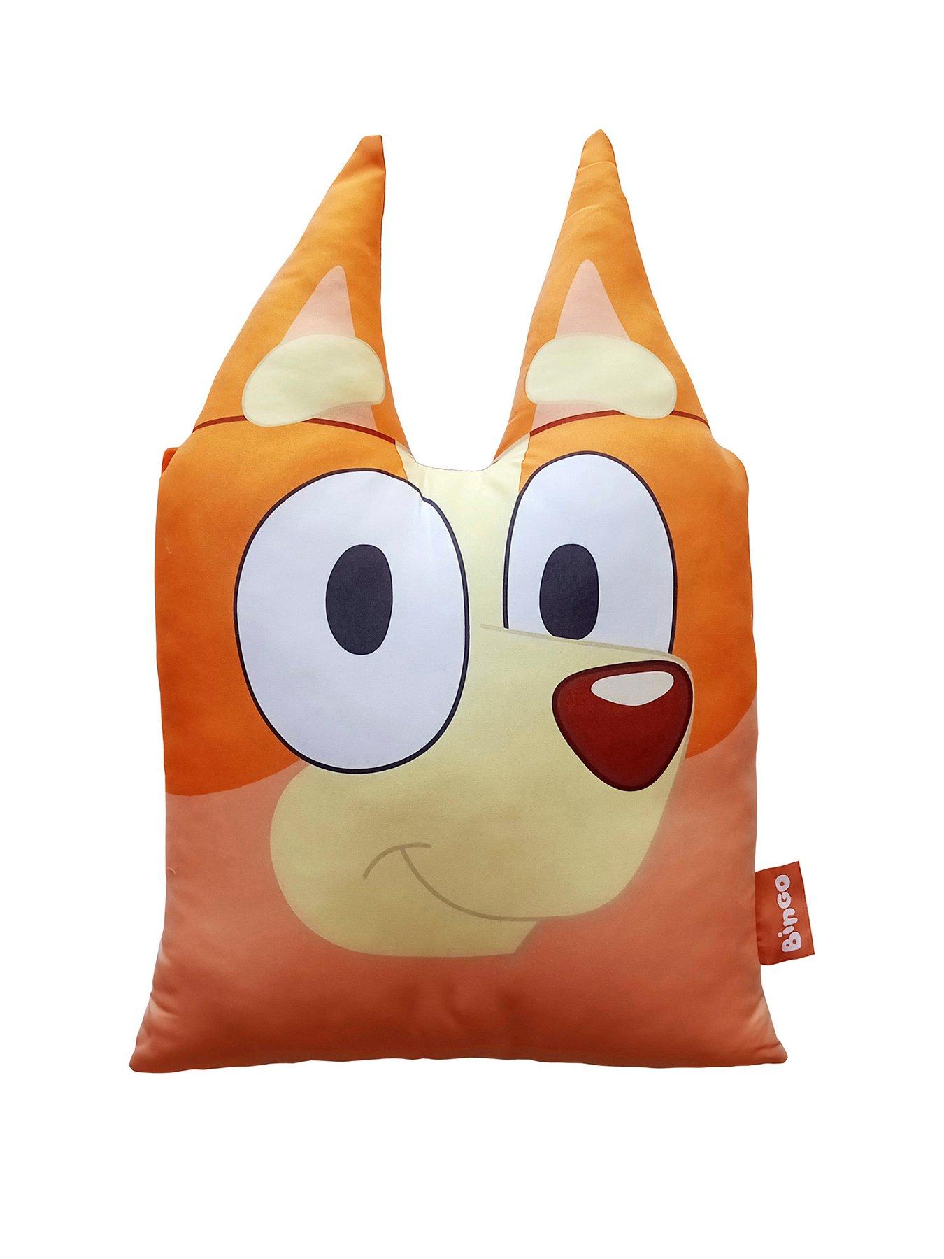 Image 1 of 2 of Bluey Bingo Shaped Cushion - Orange
