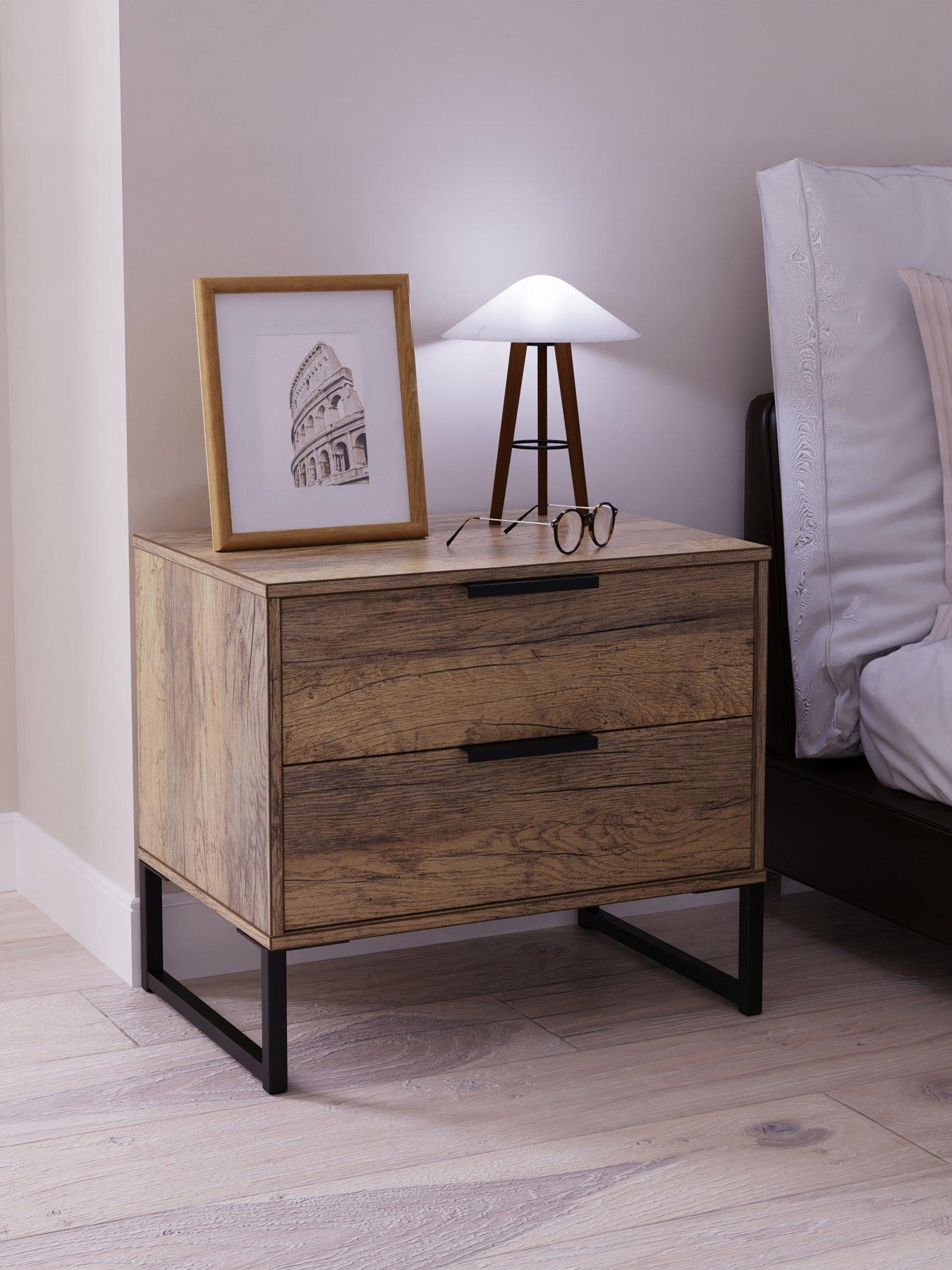 undefined Emerson Ready Assembled 2 Drawer Side Table