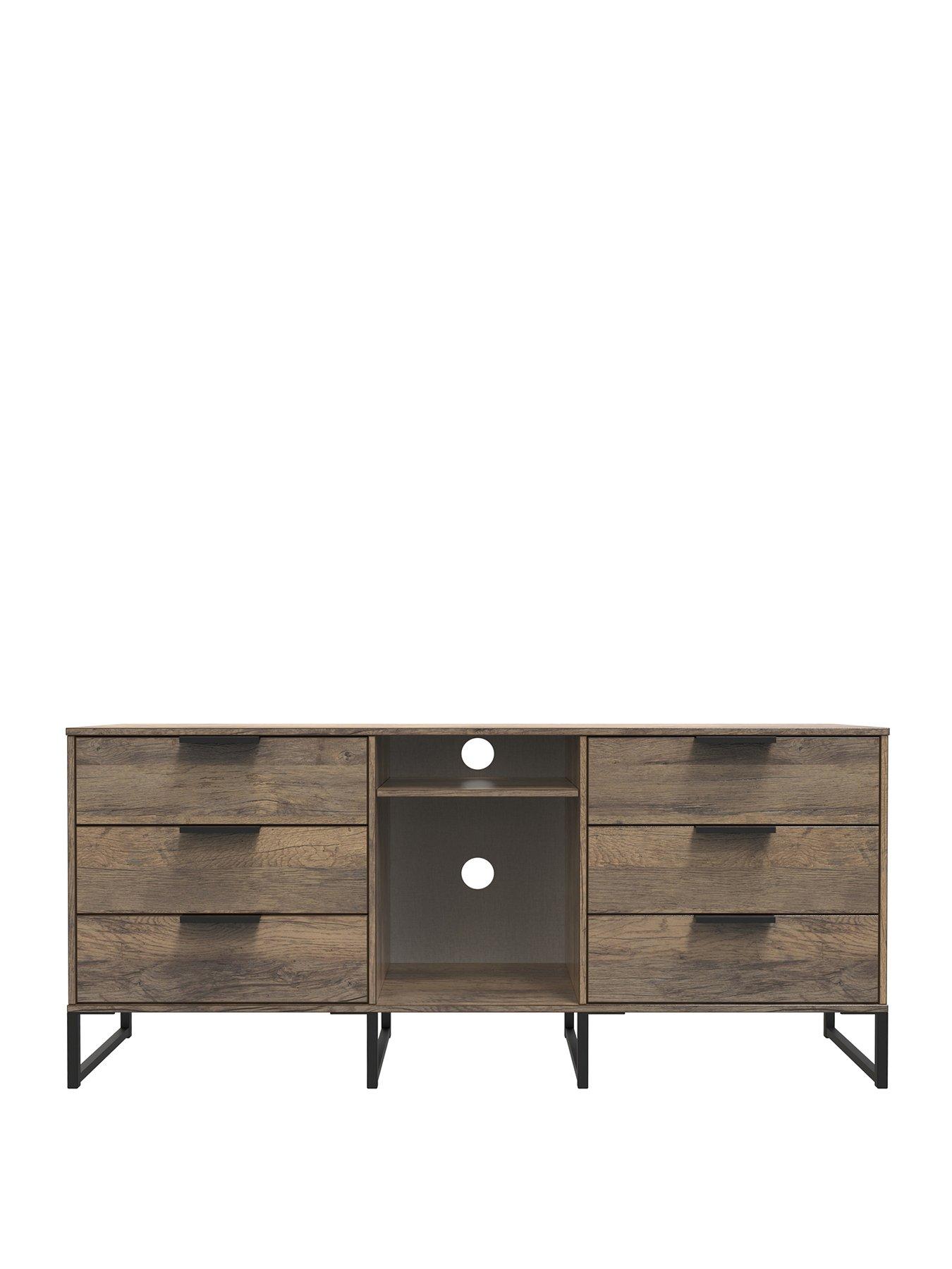 stillFront image of swift-emerson-ready-assembled-6-drawer-tv-stand