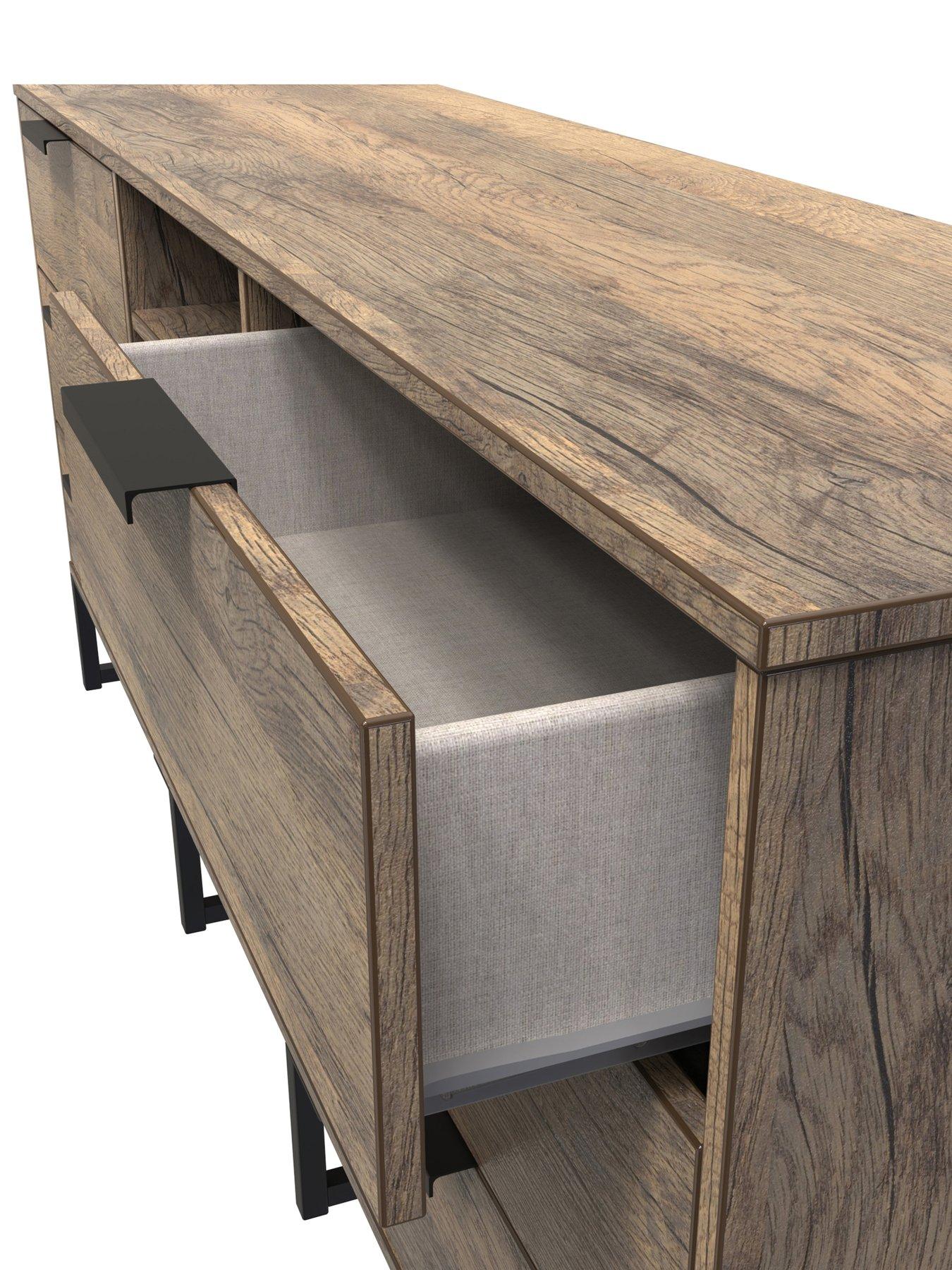  image of swift-emerson-ready-assembled-6-drawer-tv-stand
