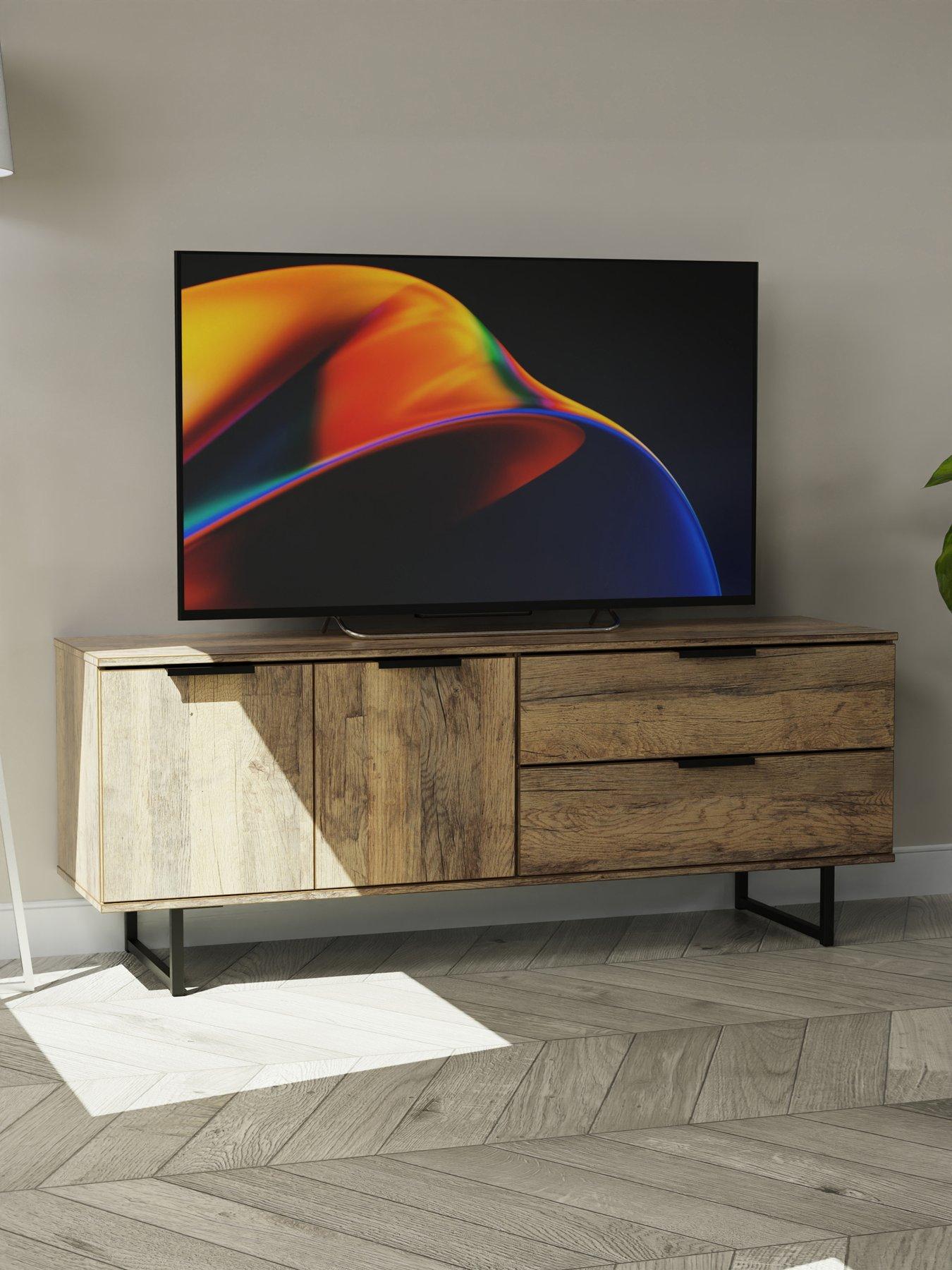 front image of swift-emerson-ready-assembled-2-drawer-2-door-wide-sideboard-amp-tv-unit