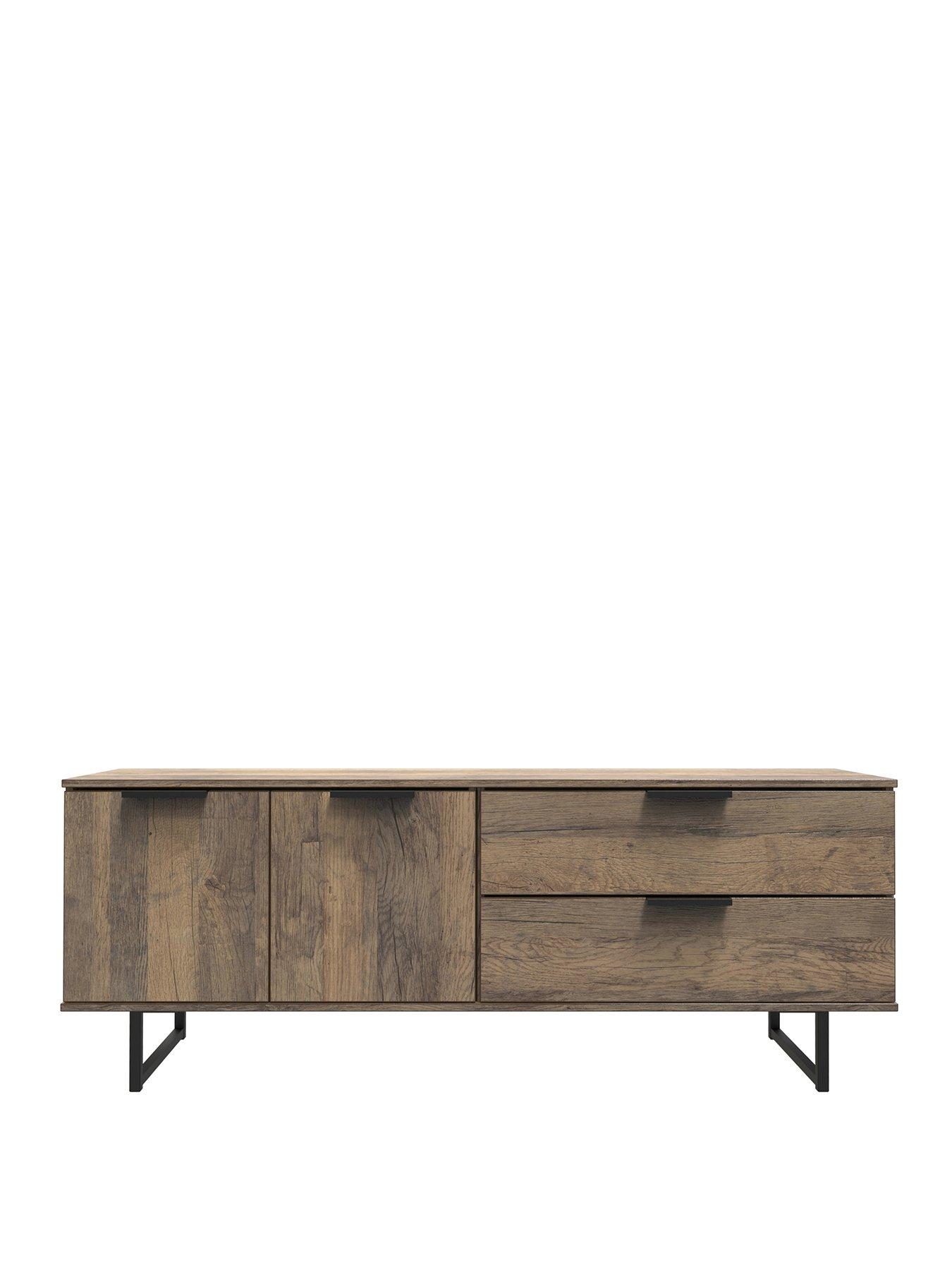 stillFront image of swift-emerson-ready-assembled-2-drawer-2-door-wide-sideboard-amp-tv-unit
