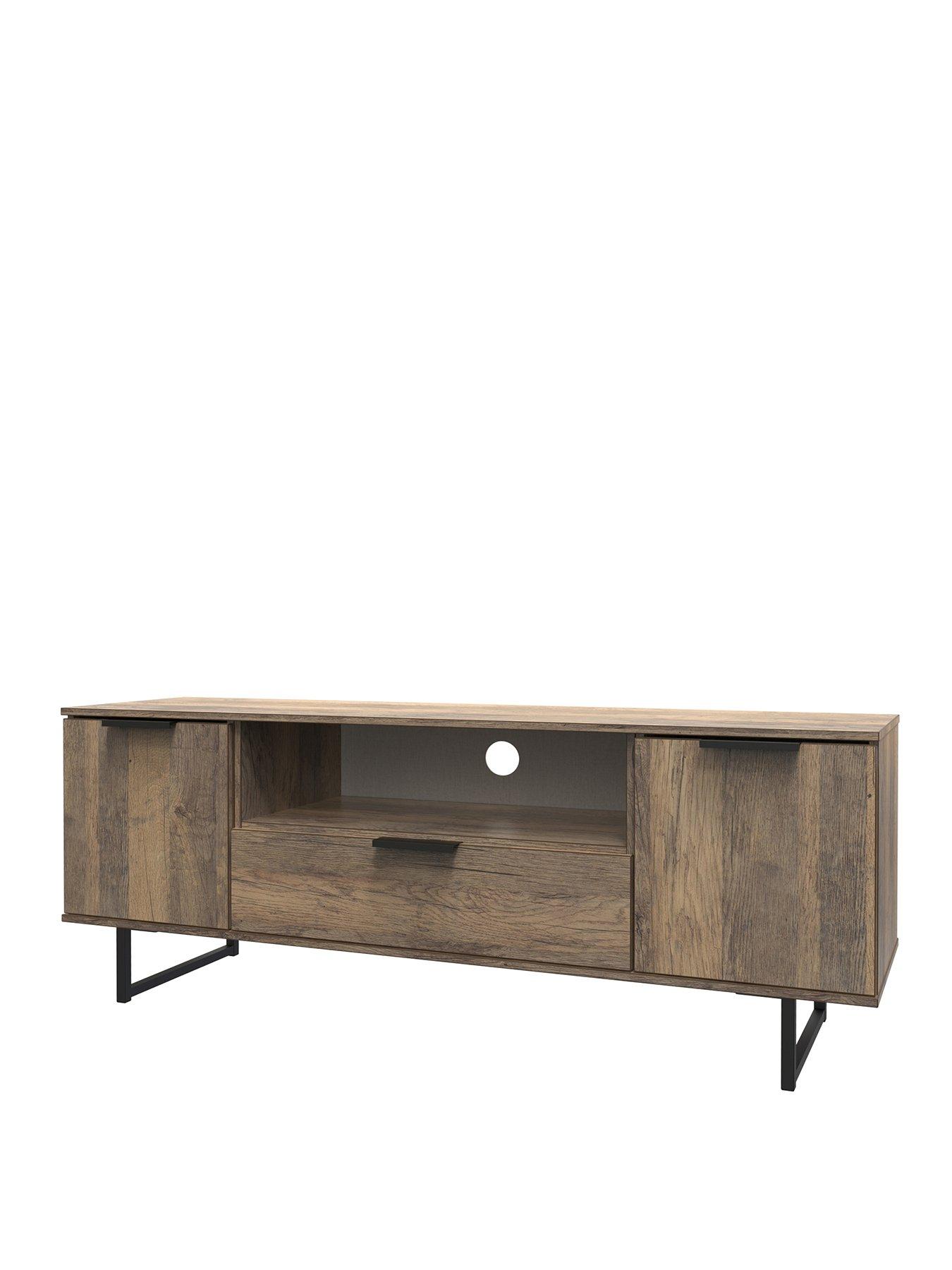  image of swift-emerson-ready-assembled-2-door-1-drawer-wide-tv-unit