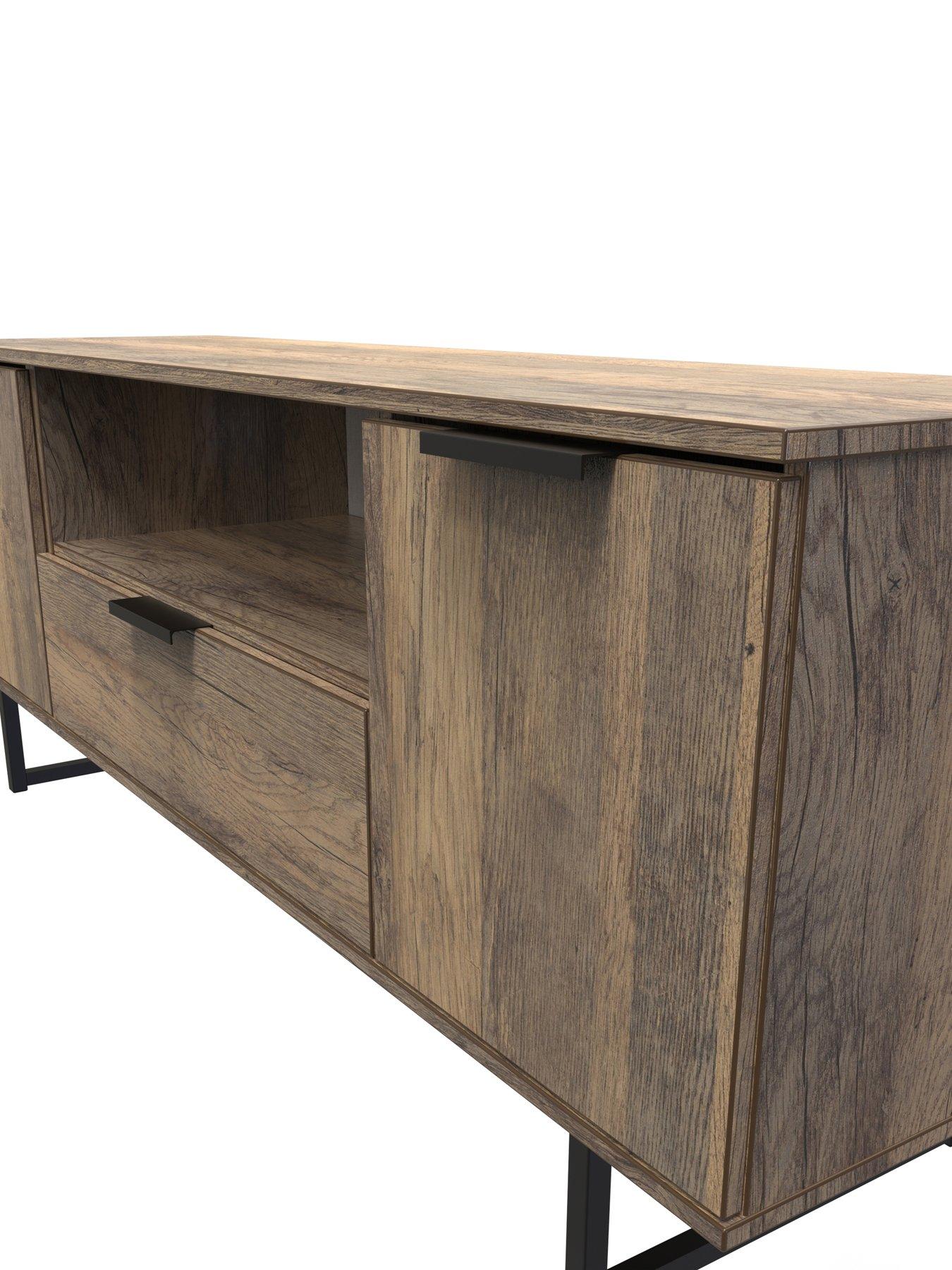  image of swift-emerson-ready-assembled-2-door-1-drawer-wide-tv-unit