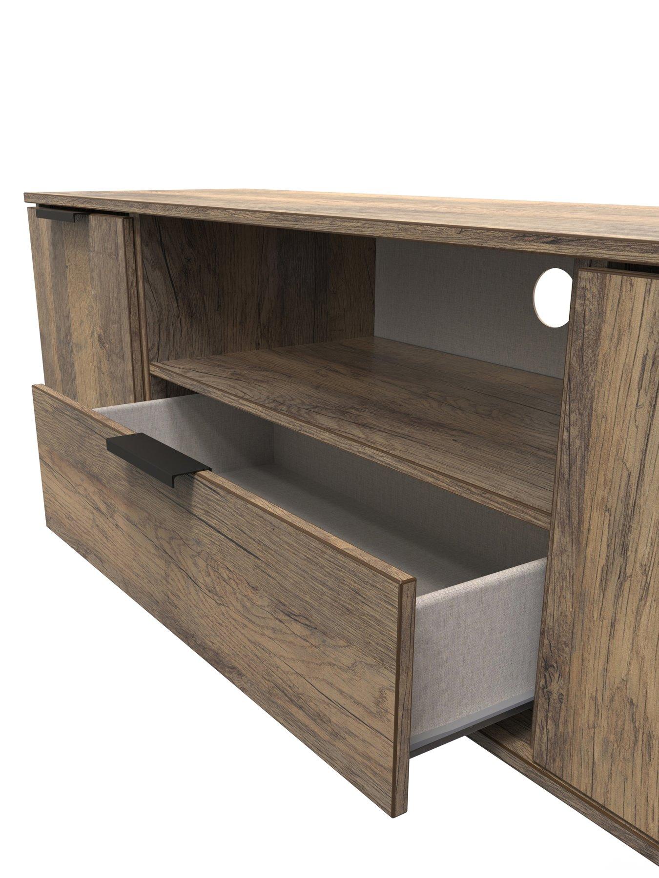  image of swift-emerson-ready-assembled-2-door-1-drawer-wide-tv-unit