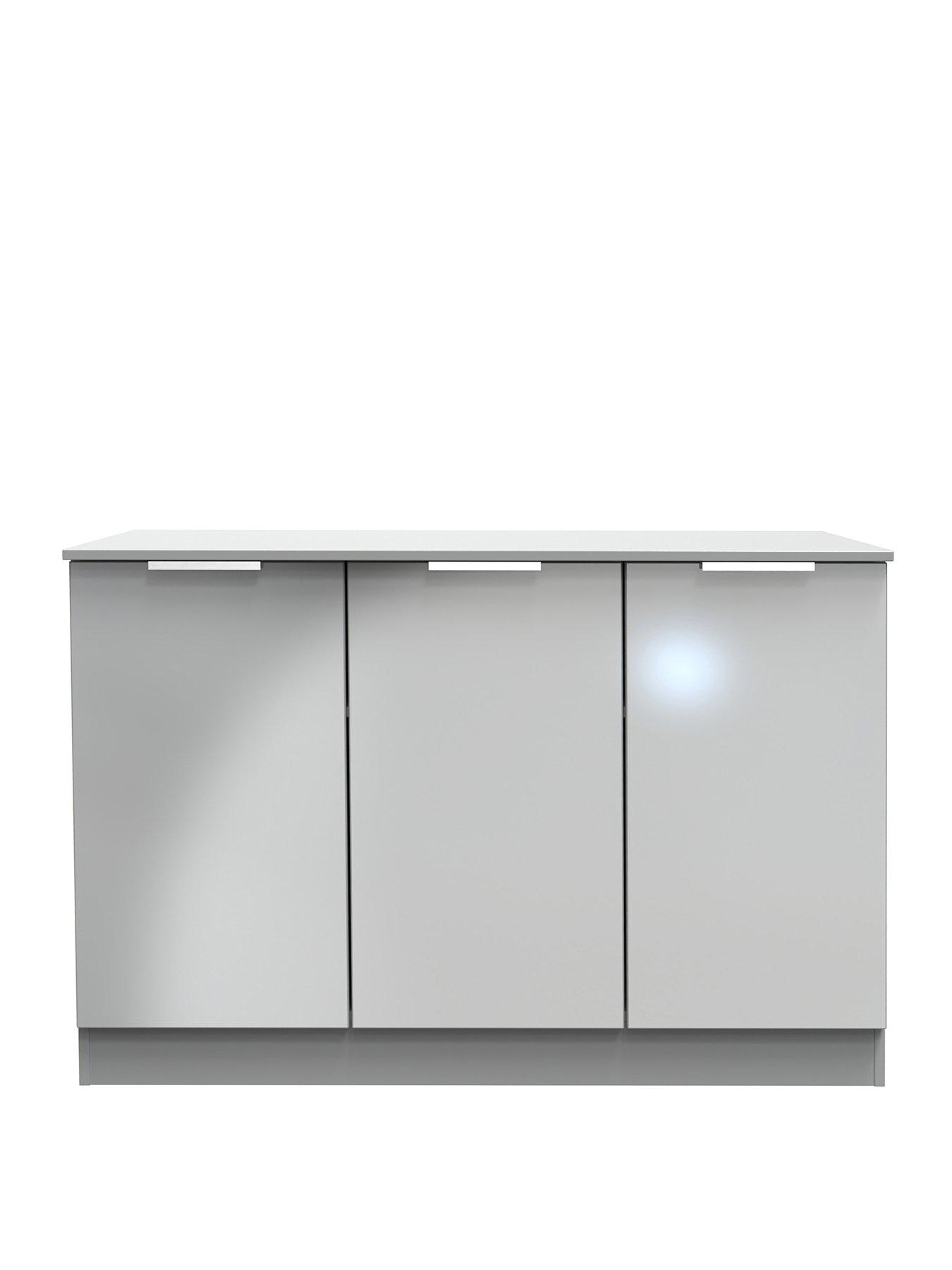 stillFront image of swift-adair-ready-assembled-3-door-sideboard-grey