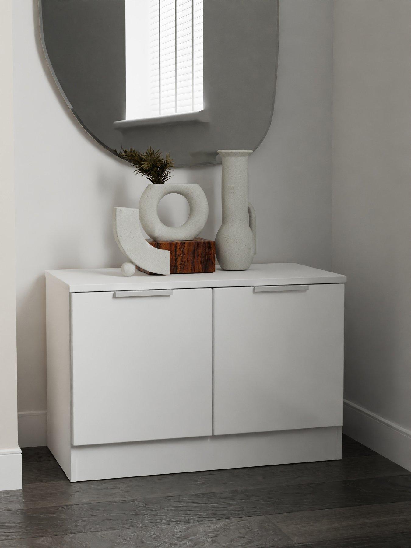 undefined Adair Ready Assembled 2 Door Compact Sideboard - Matt White
