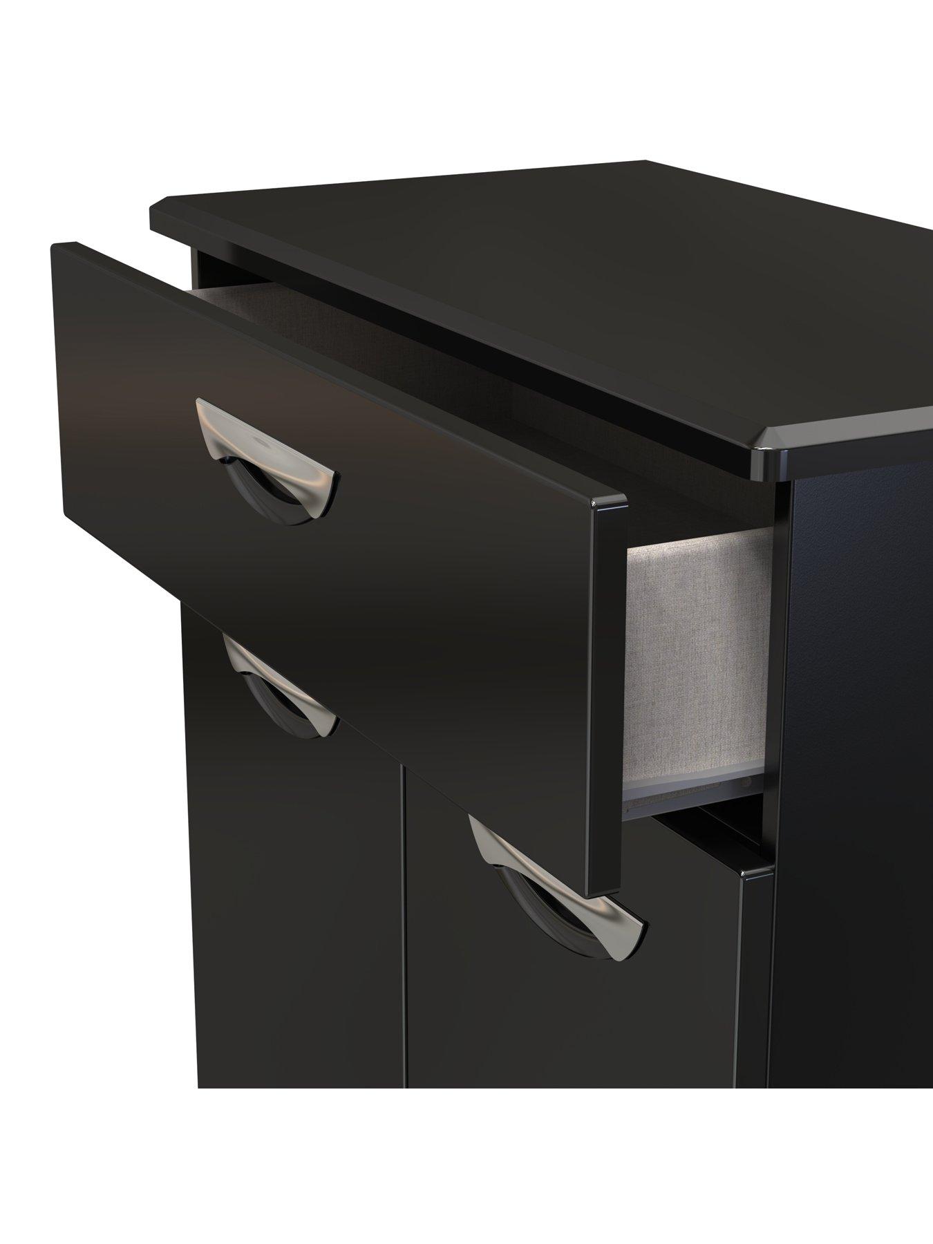 Image 5 of 6 of SWIFT Neptune Ready Assembled High Gloss Compact Sideboard - Black