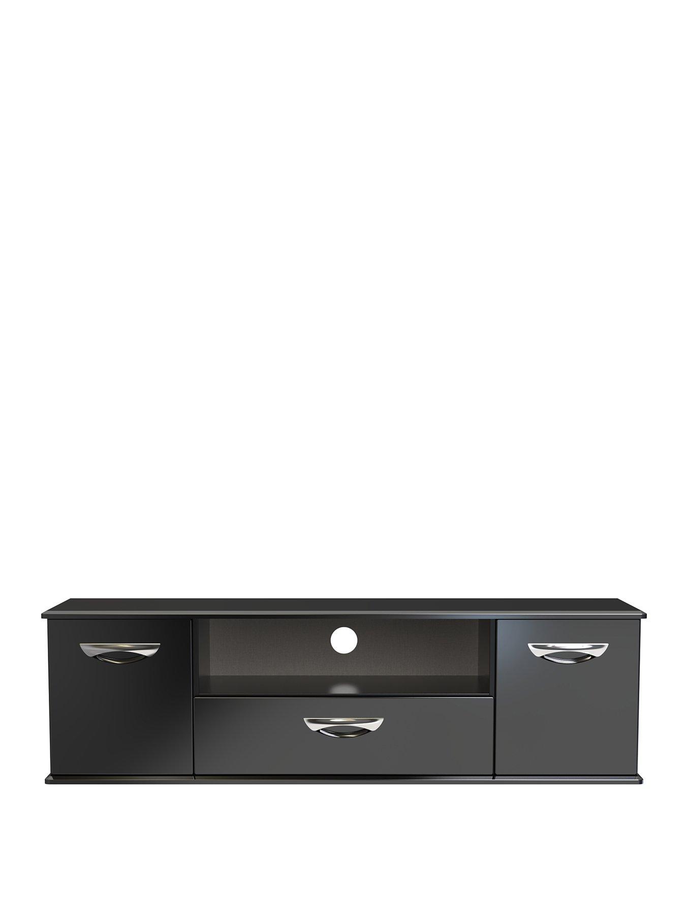 stillFront image of swift-neptune-ready-assemblednbsphigh-gloss-tv-unit-fits-up-to-65-inch-tv-black