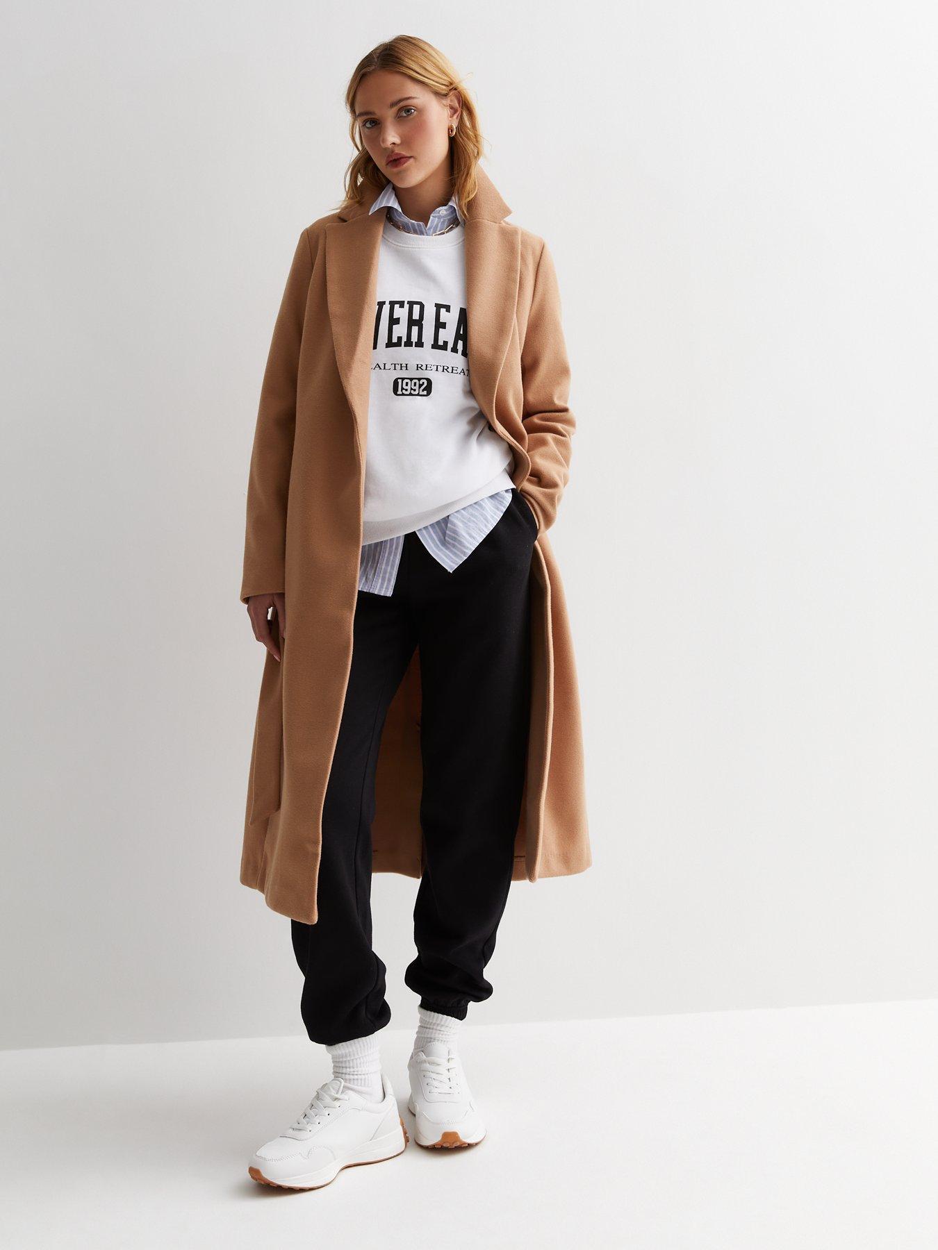 New Look Camel Longline Belted Coat littlewoods