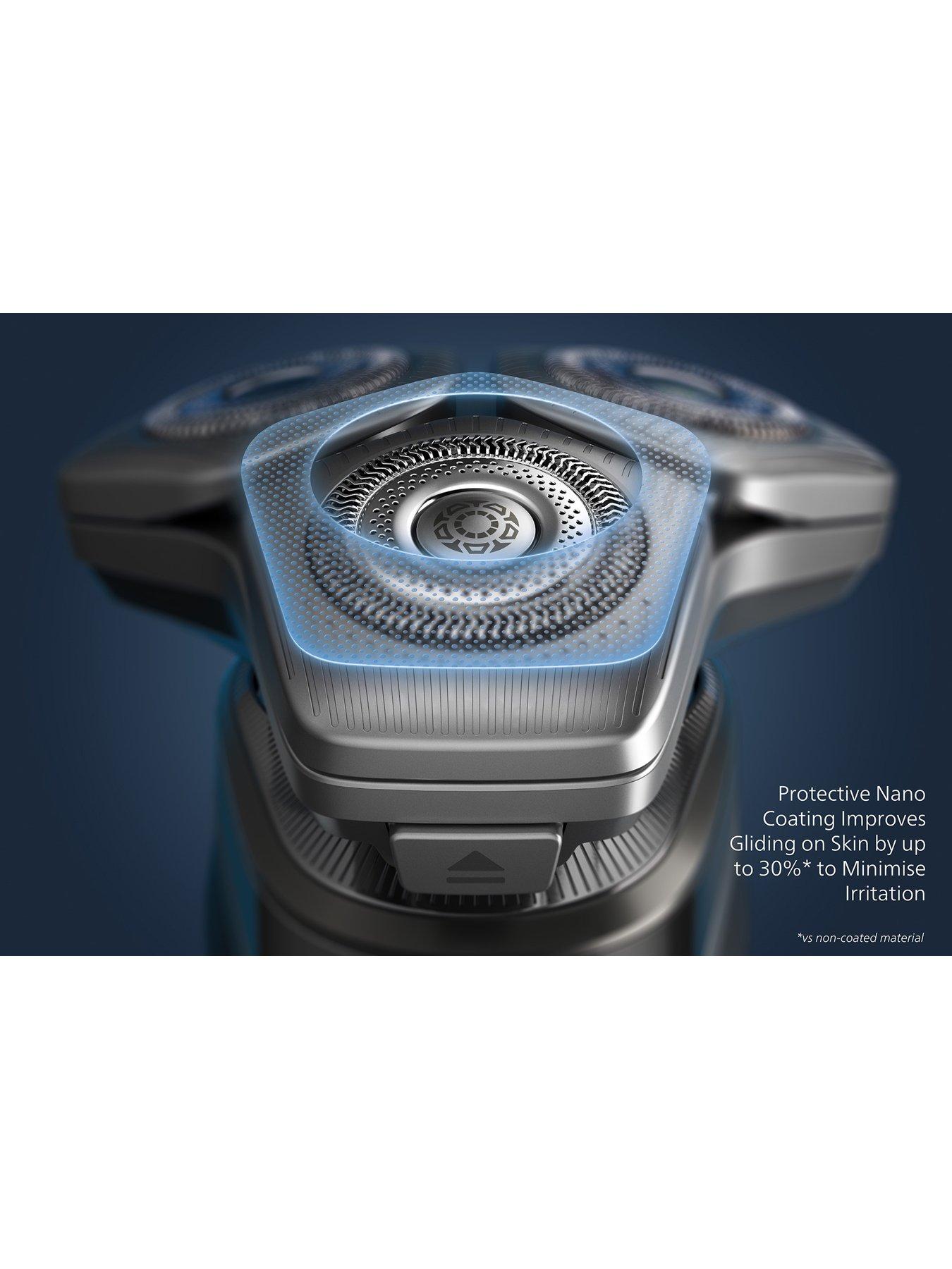 Image 4 of 8 of Philips Series 8000 Wet &amp; Dry Men's Electric Shaver with Pop-up Trimmer, Travel Case, Charging Stand &amp; GroomTribe App Connection- S8697/35