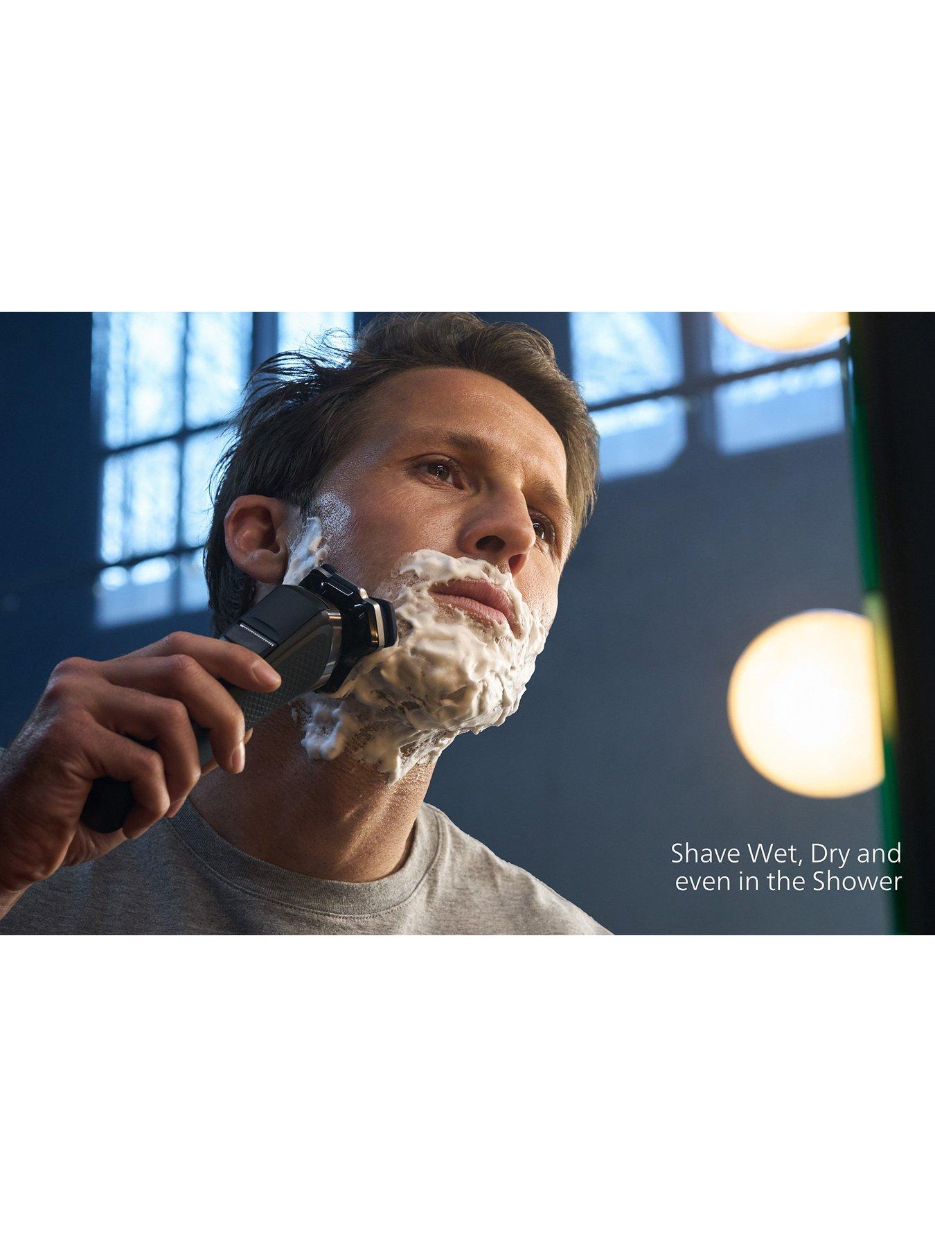 Image 5 of 8 of Philips Series 8000 Wet &amp; Dry Men's Electric Shaver with Pop-up Trimmer, Travel Case, Charging Stand &amp; GroomTribe App Connection- S8697/35