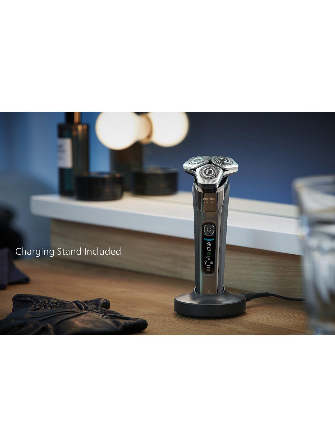Image 7 of 8 of Philips Series 8000 Wet &amp; Dry Men's Electric Shaver with Pop-up Trimmer, Travel Case, Charging Stand &amp; GroomTribe App Connection- S8697/35