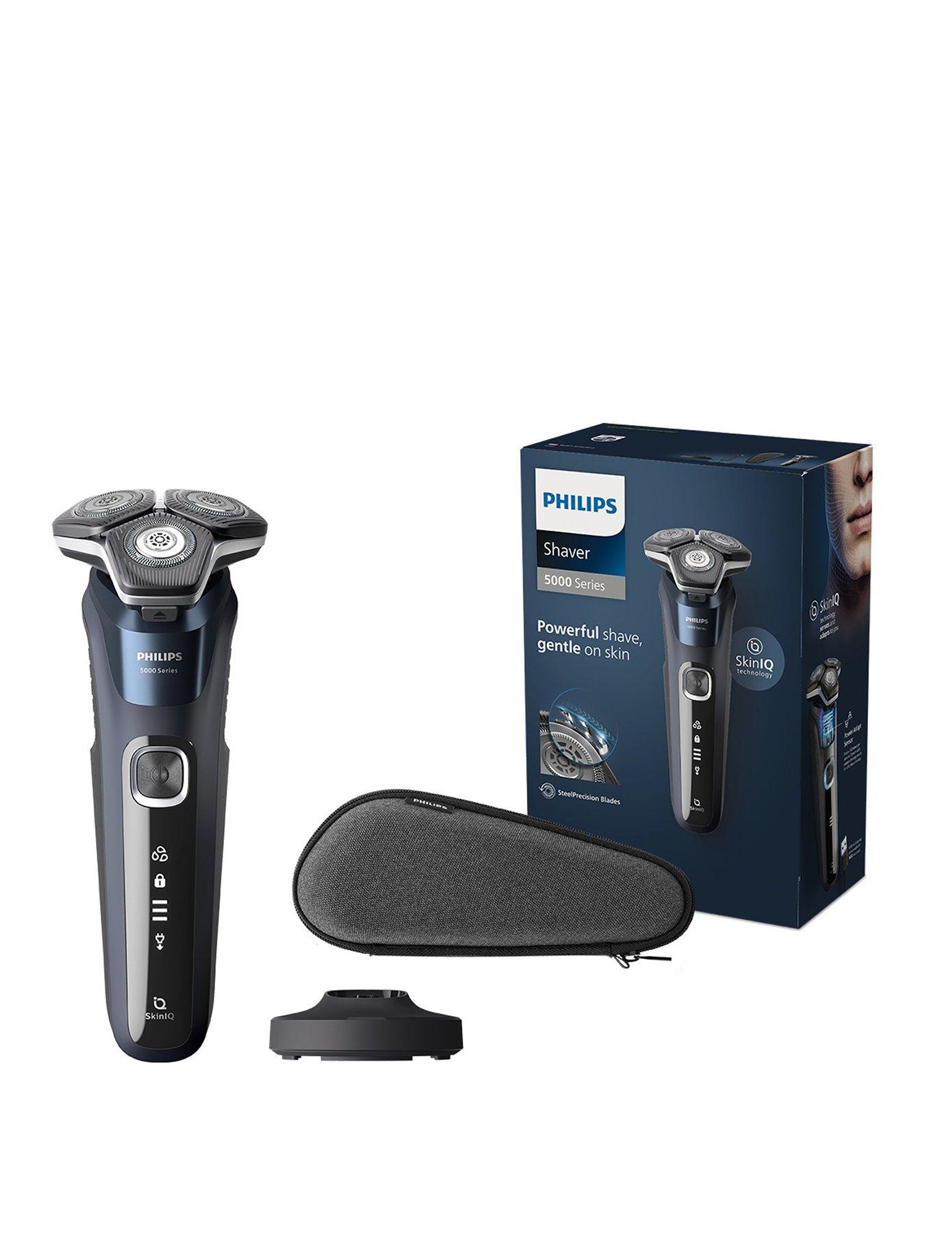 Image 1 of 8 of Philips Series 5000 Wet &amp; Dry Men's Electric Shaver with Pop-up Trimmer, Charging Stand &amp; Travel Case - S5885/35