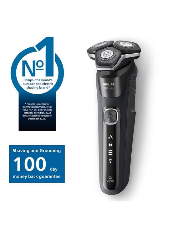 stillFront image of philips-series-5000-wet-amp-dry-mens-electric-shaver-with-pop-up-trimmer-charging-stand-and-full-led-display-s589825
