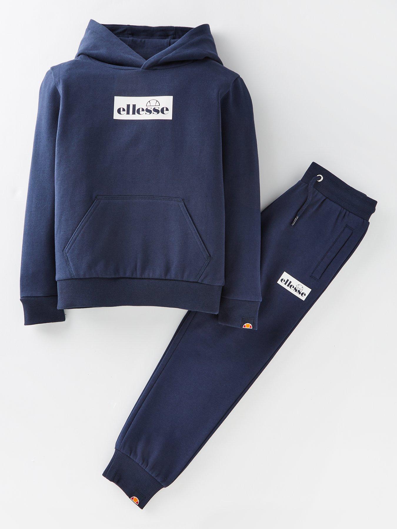 Ellesse Younger Girls Cercare Hoodie Tracksuit - Navy