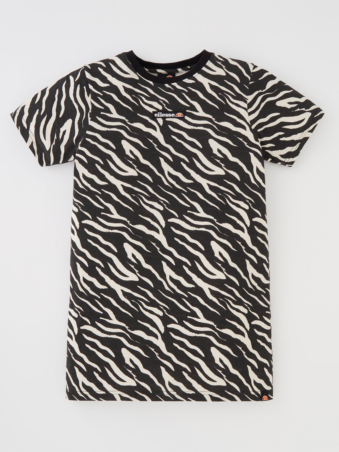 Image 1 of 4 of Ellesse Junior Girls Ezrah Zebra Print Dress
