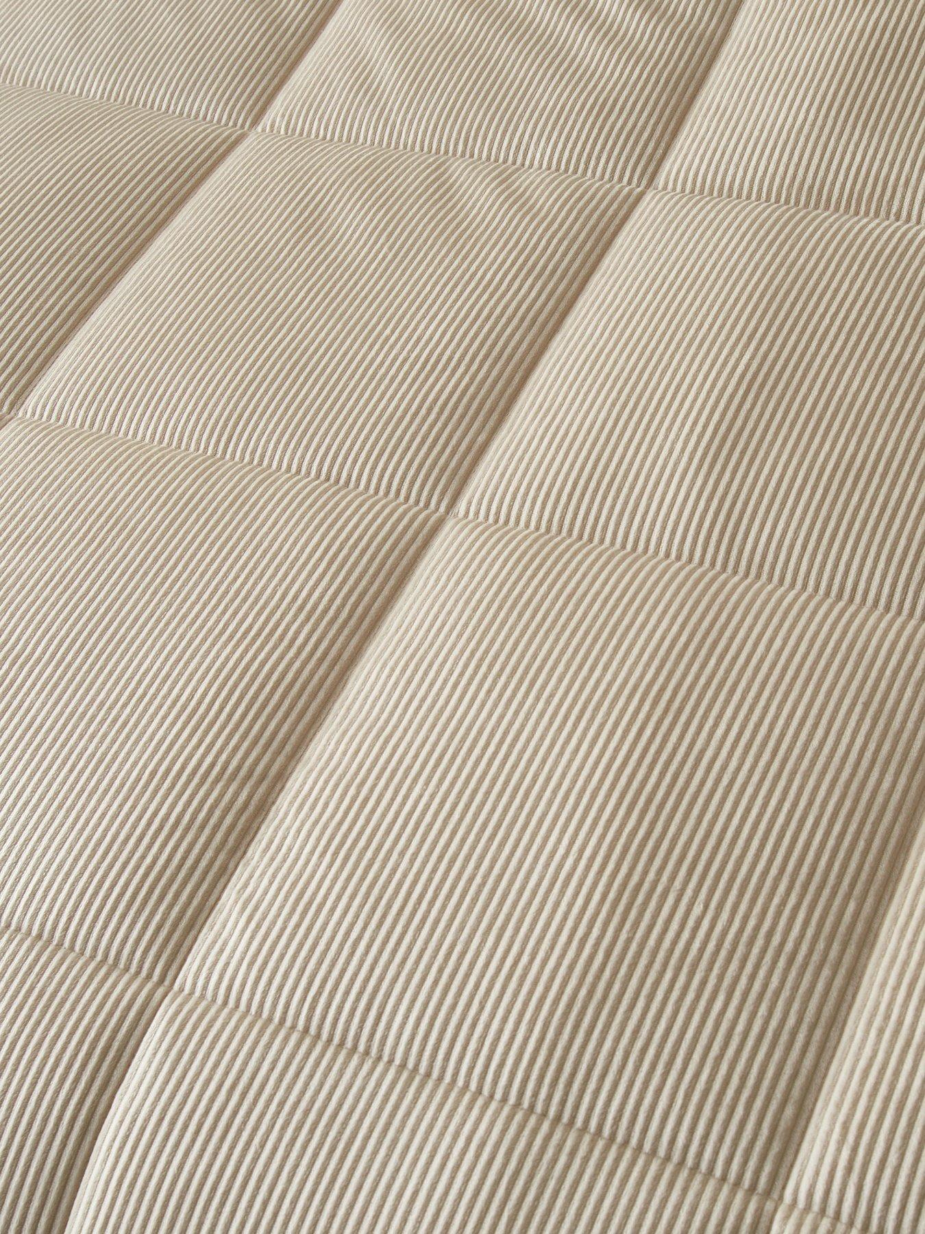  image of catherine-lansfield-cosy-cord-coverless-duvet-natural