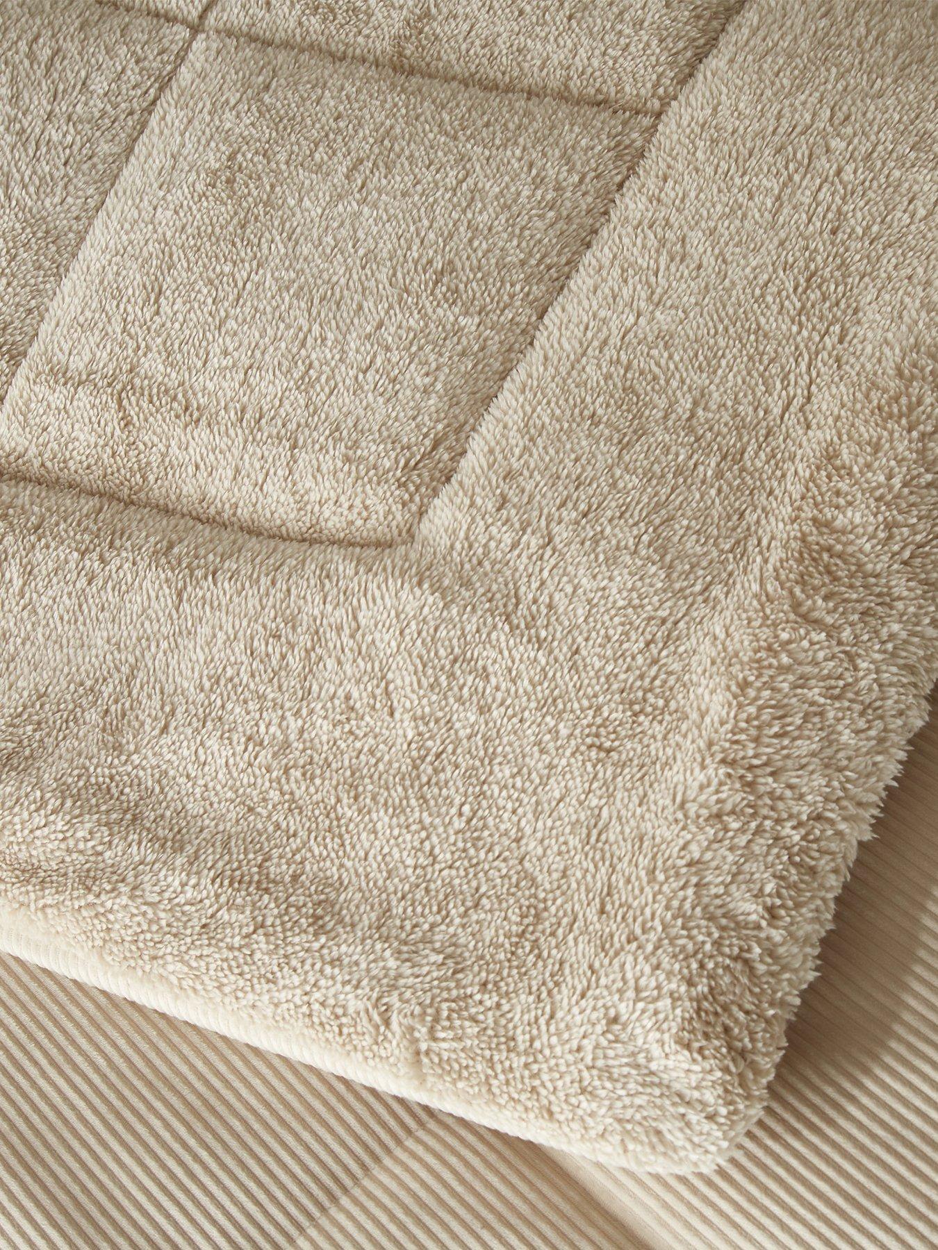  image of catherine-lansfield-cosy-cord-coverless-duvet-natural