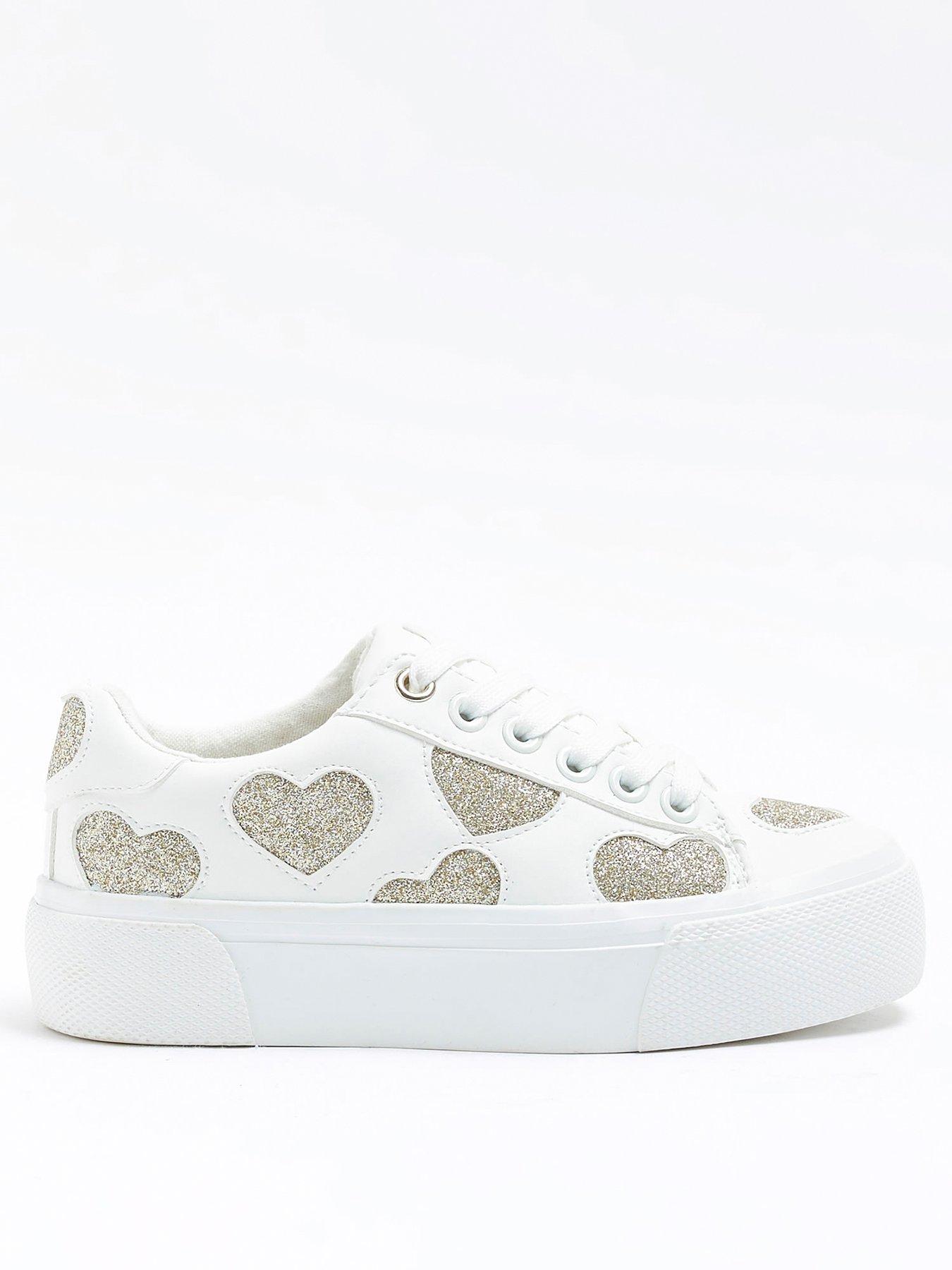 River island glitter trainers sale